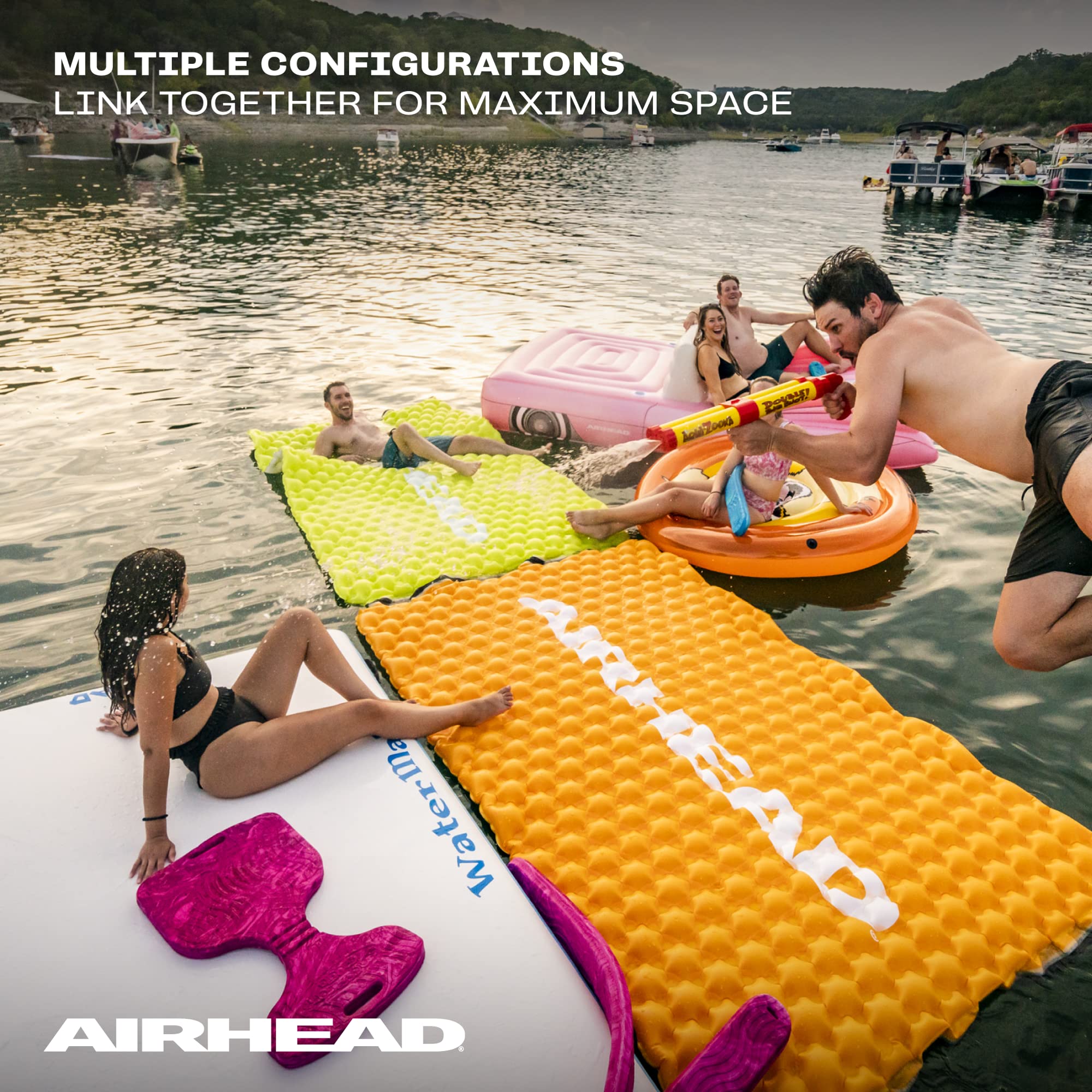 Airhead Air Island, Inflatable Large Lake Float, Multiple Colors Available - Image 7