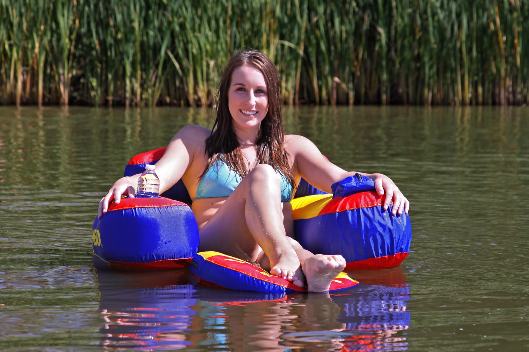 AIRHEAD Bimini Lounger II, 1 Person Pool Float with Drink Holder Zip Storage Pocket - Image 3
