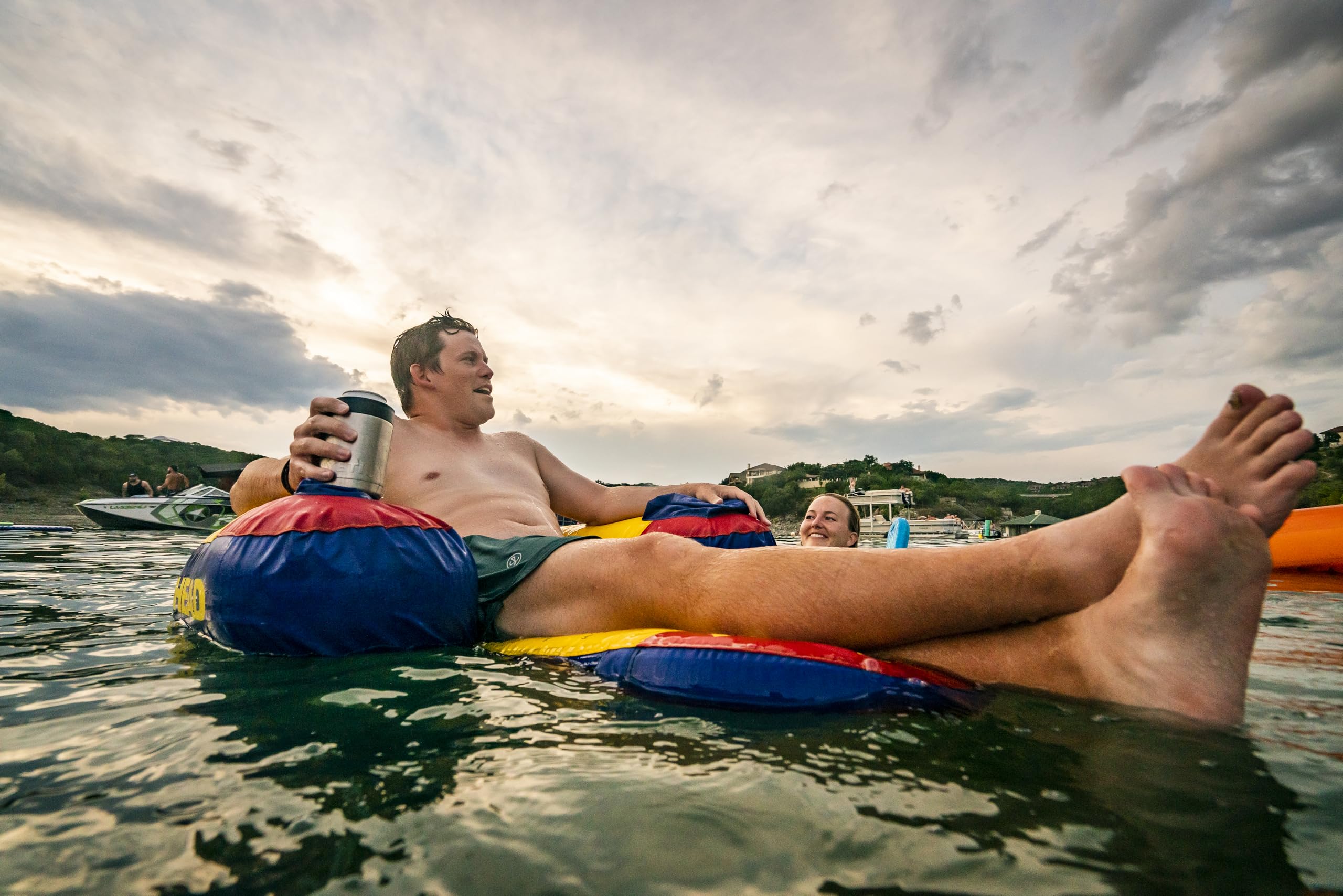 AIRHEAD Bimini Lounger II, 1 Person Pool Float with Drink Holder Zip Storage Pocket - Image 4