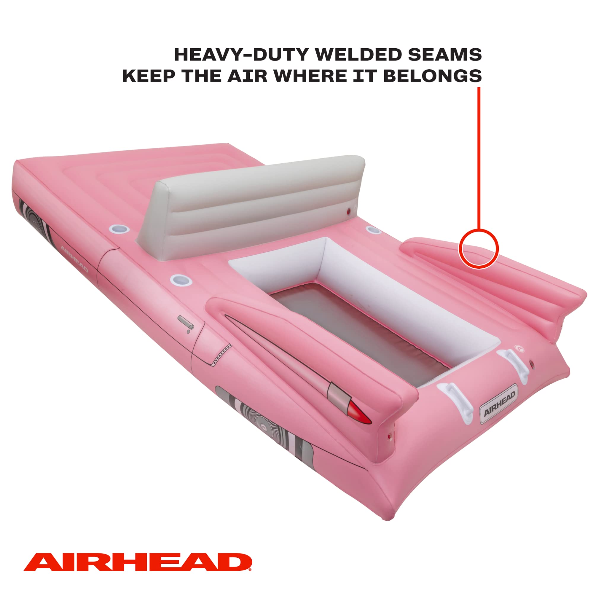 Airhead Classic Cruiser Lake Float, 1-8 Rider Car Lake Float - Image 4