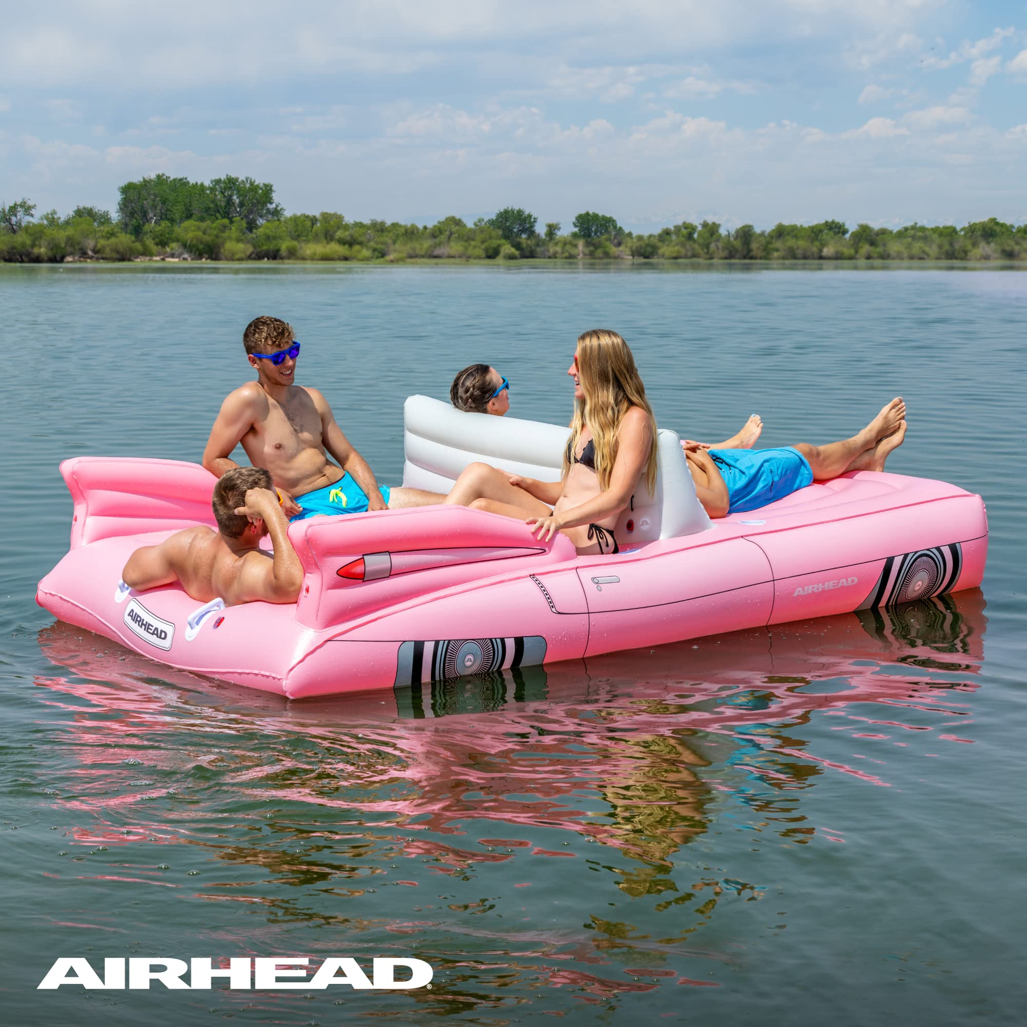 Airhead Classic Cruiser Lake Float, 1-8 Rider Car Lake Float - Image 7