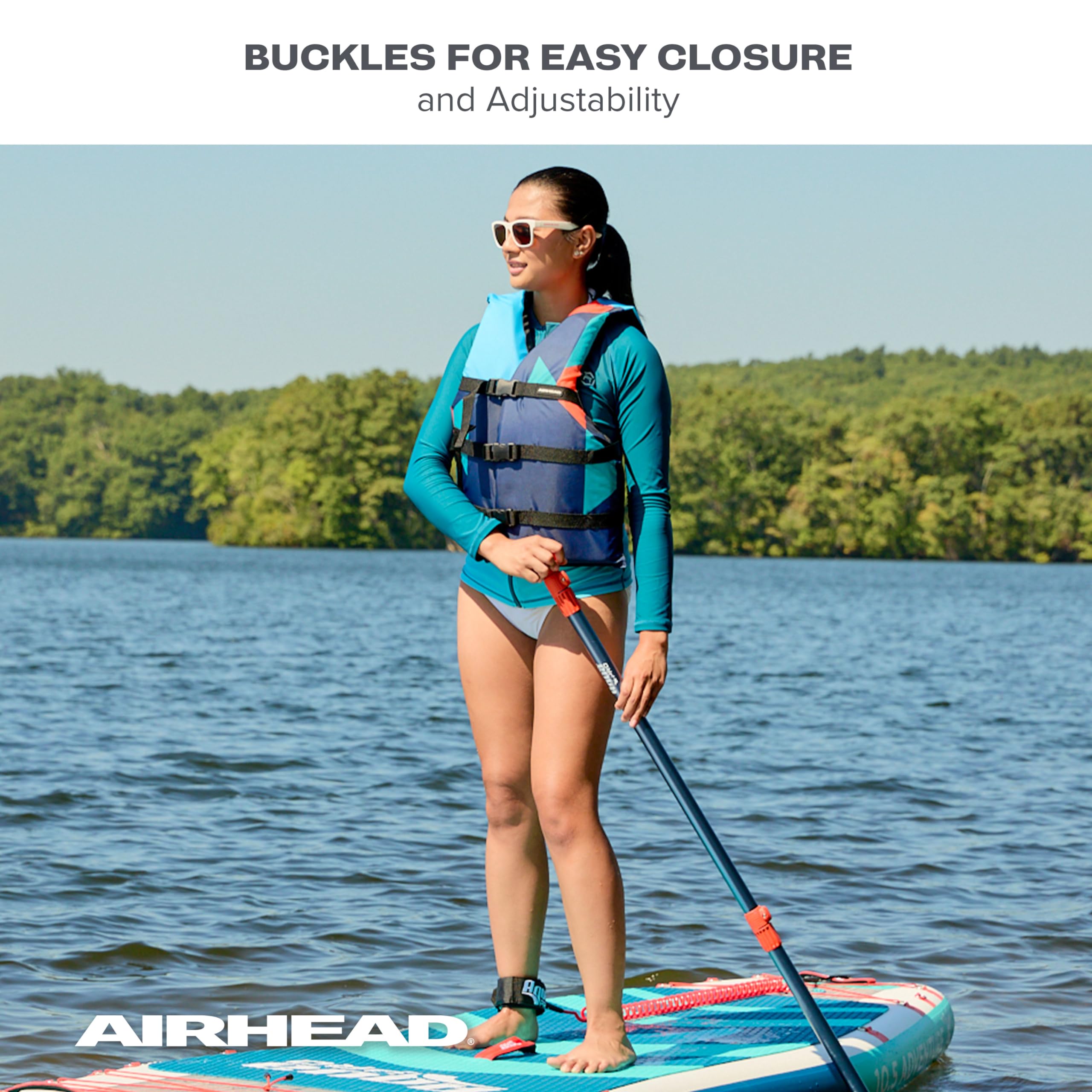 Airhead GEO General Boating Life Vest Multiple Sizes - Swim Vests for Adults, Children & Youth - Durable Polyester & PE Foam - USCG Approved - Image 4