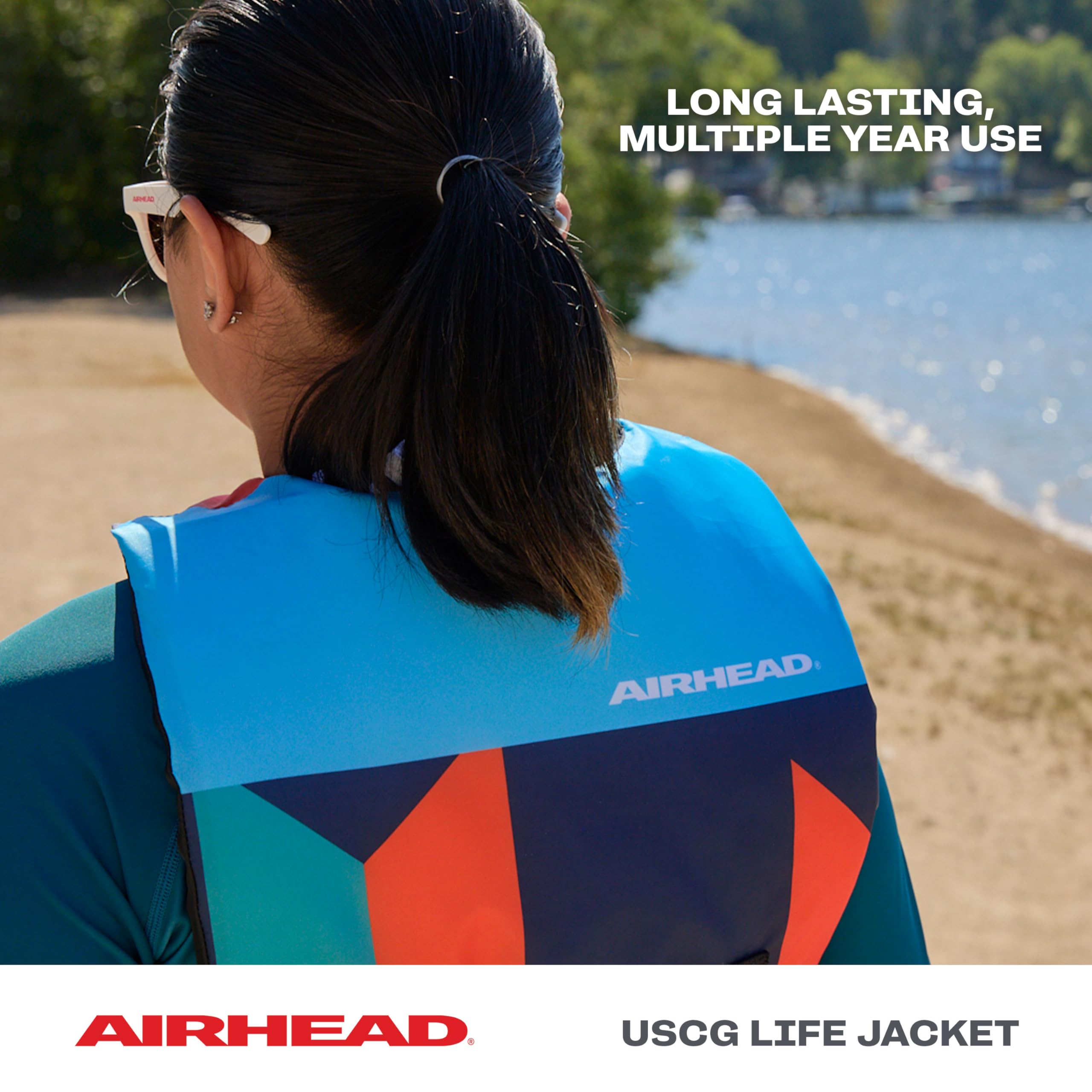 Airhead GEO General Boating Life Vest Multiple Sizes - Swim Vests for Adults, Children & Youth - Durable Polyester & PE Foam - USCG Approved - Image 5