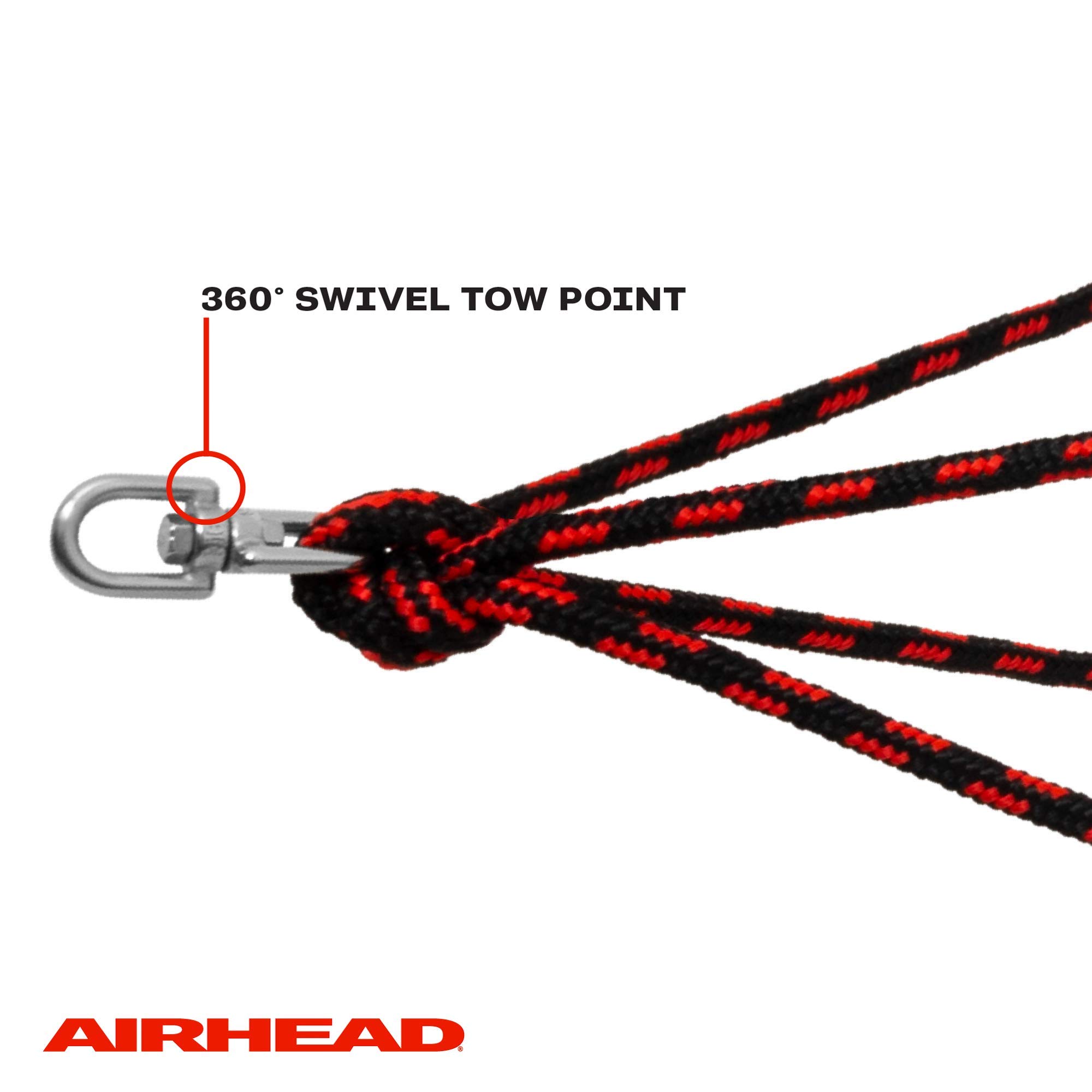 Airhead Gyro, 1 Rider Spinning Towable Tube for Boating with Tumbling Action - Image 5