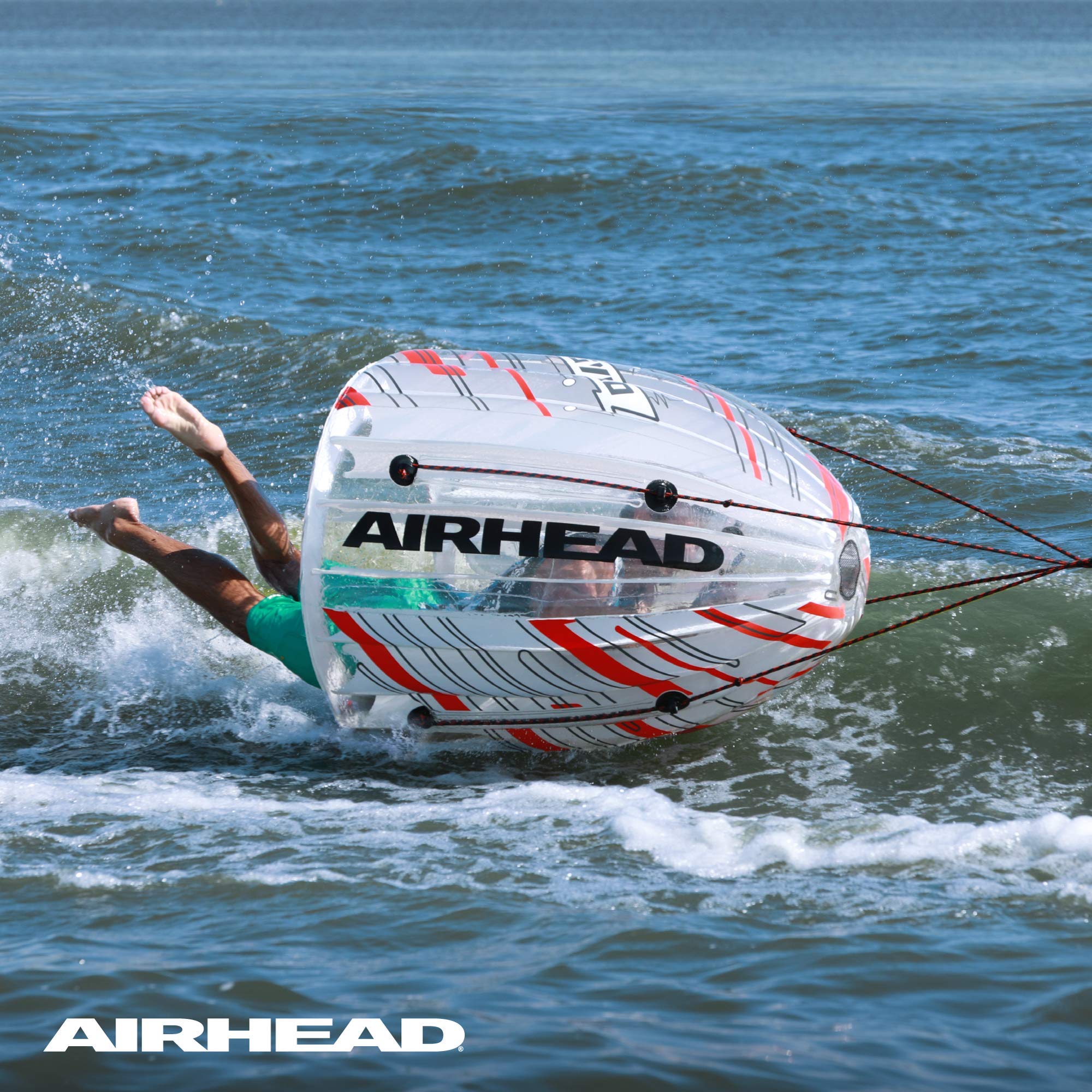 Airhead Gyro, 1 Rider Spinning Towable Tube for Boating with Tumbling Action - Image 6