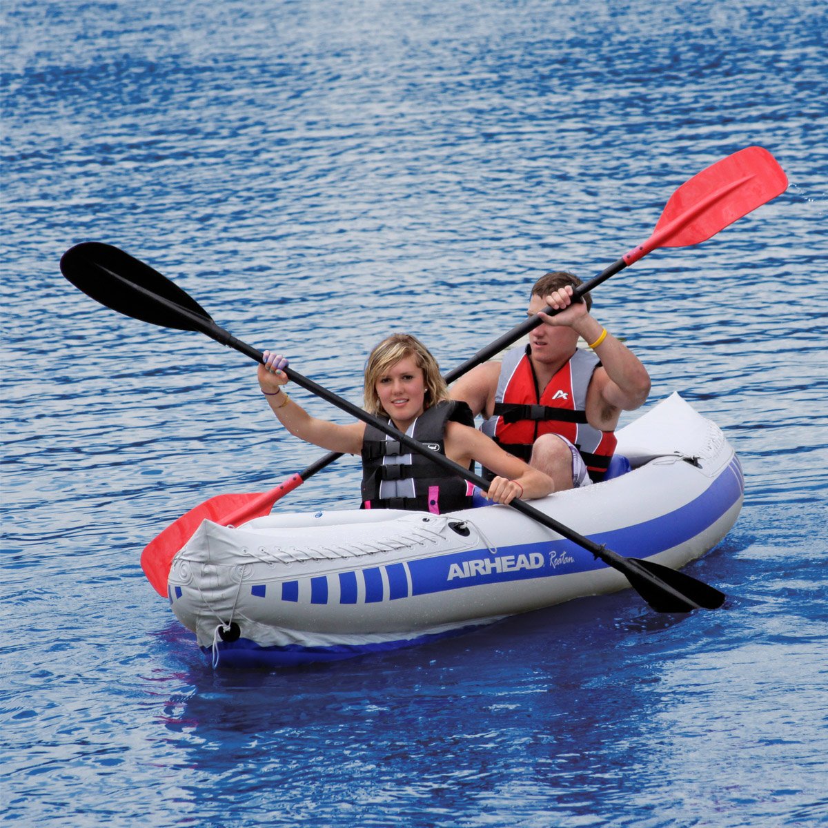 AIRHEAD Kayak Paddle, Deluxe 2 sect, 84", Curved Blade - Image 4