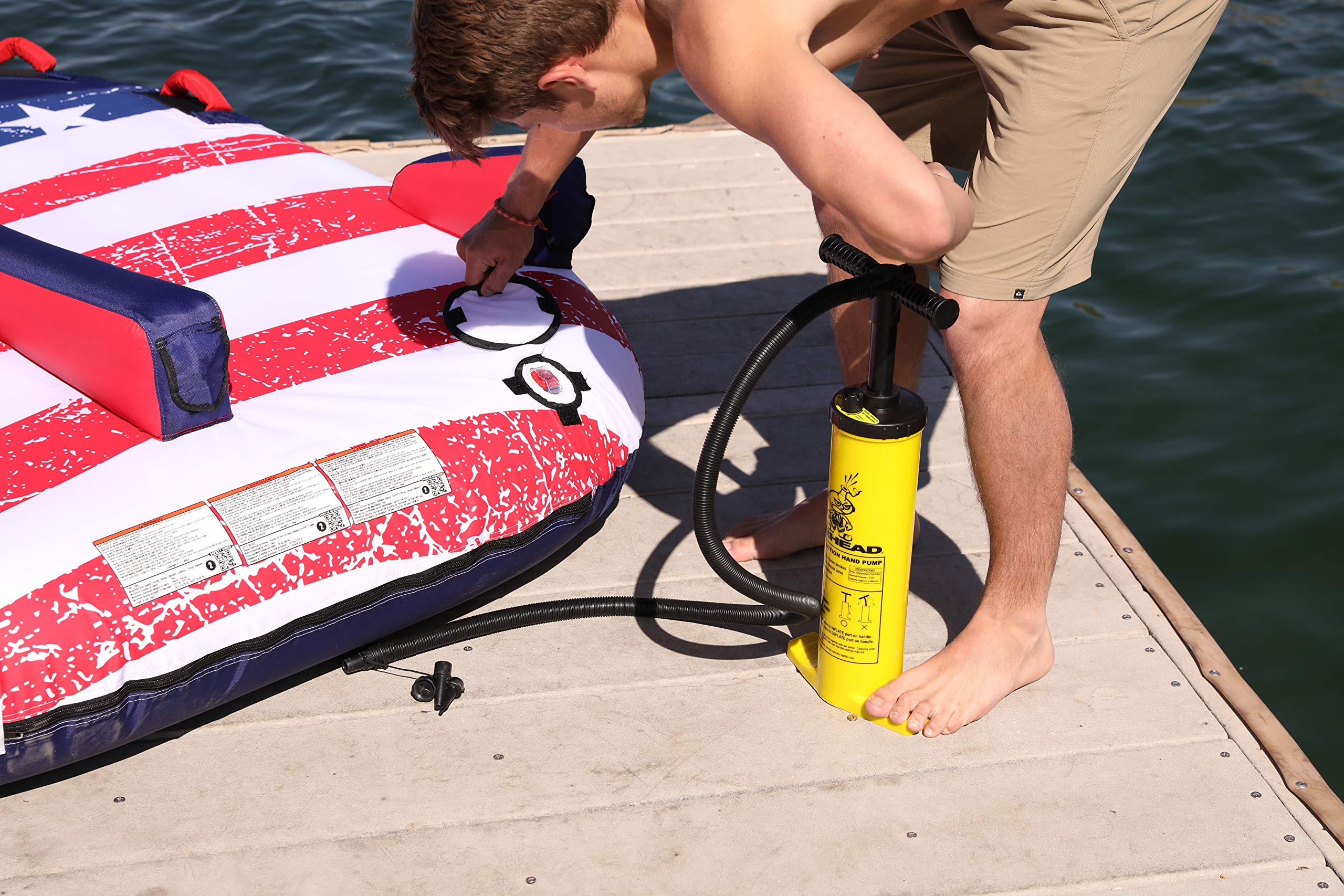 Airhead Manual Air Pump for Pool and Lake Inflatables Including Mattresses and Towable Tubes - Image 5