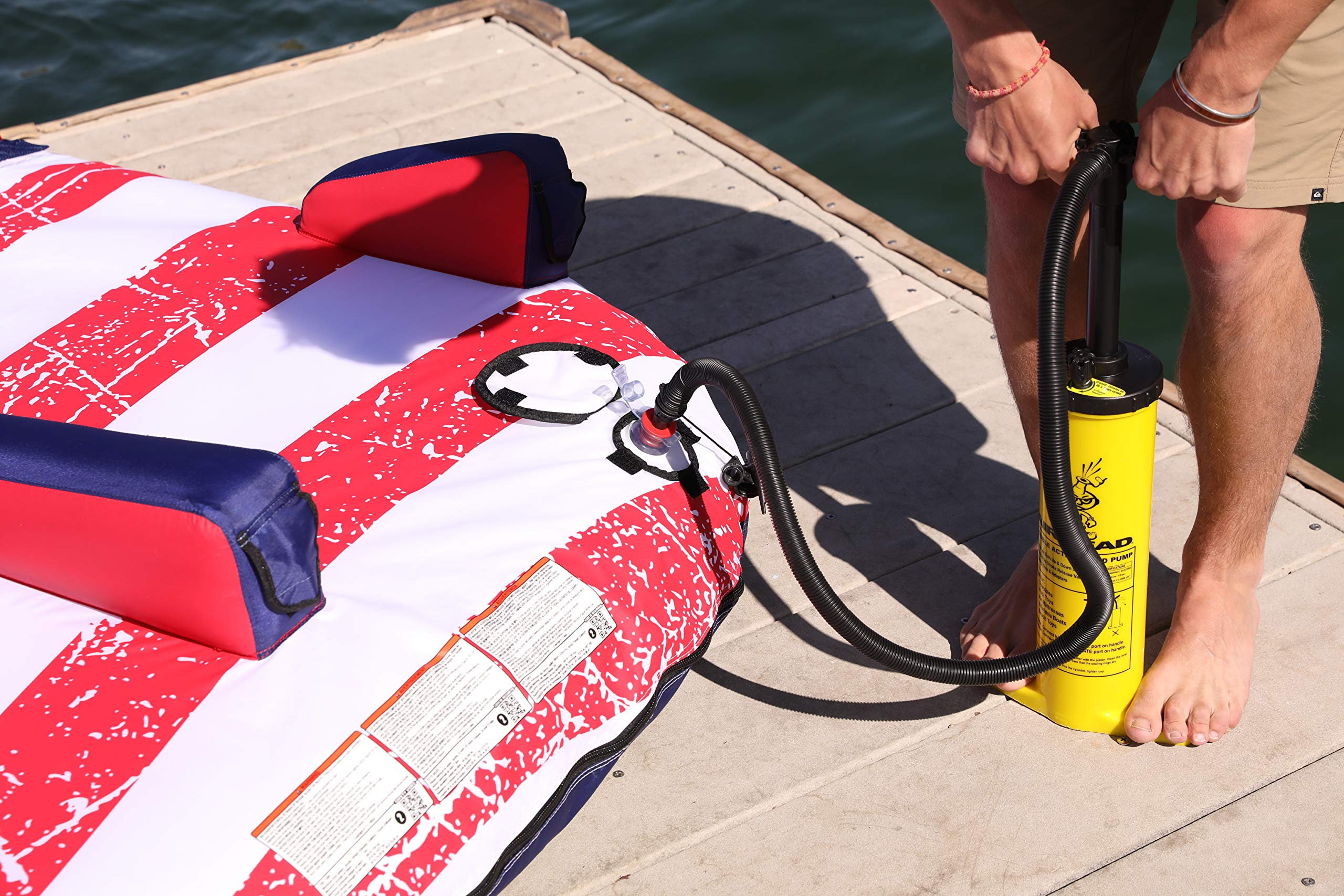 Airhead Manual Air Pump for Pool and Lake Inflatables Including Mattresses and Towable Tubes - Image 6