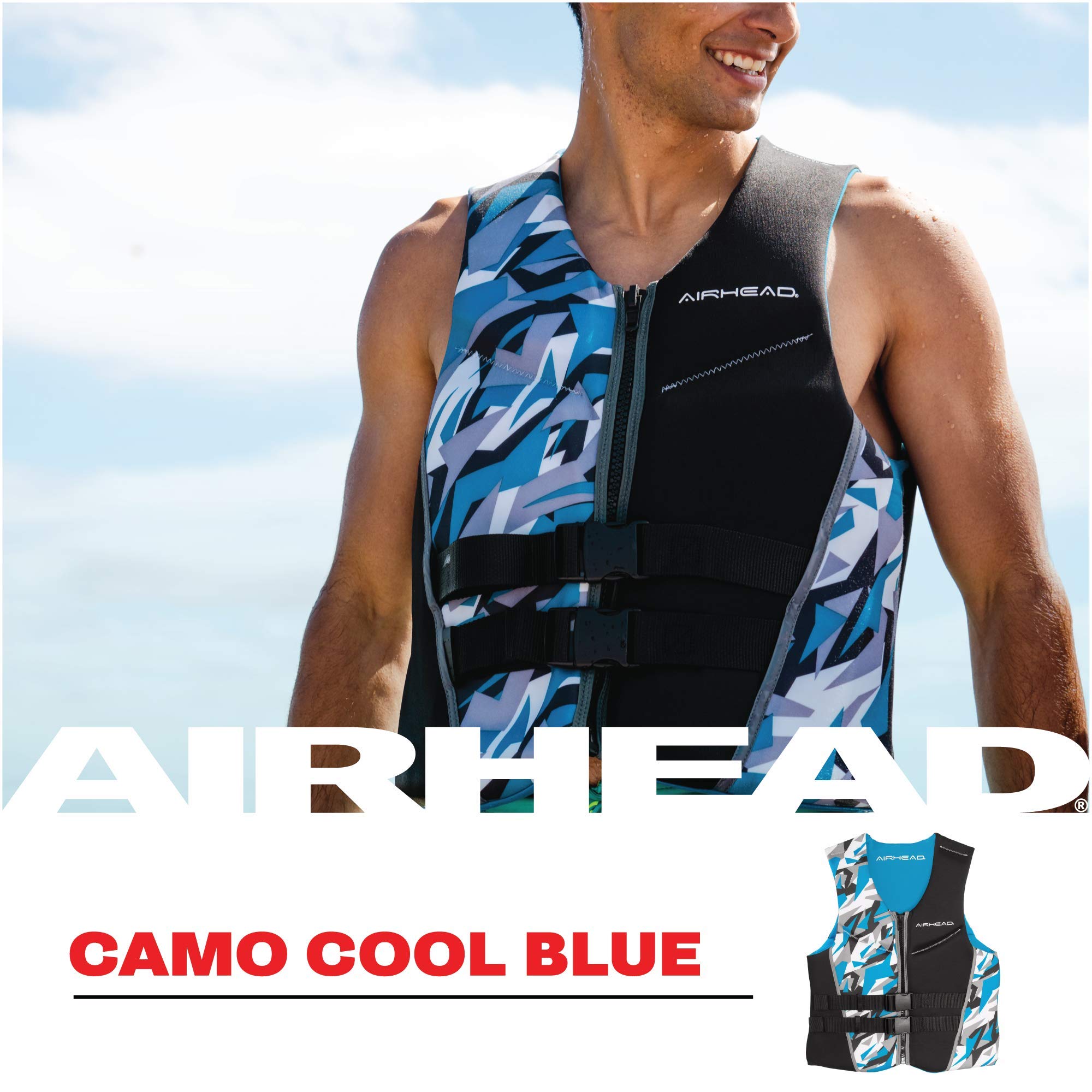 AIRHEAD Men's Camo Cool Neolite Kwik-Dry Life Jacket, Coast Guard Approved - Image 5