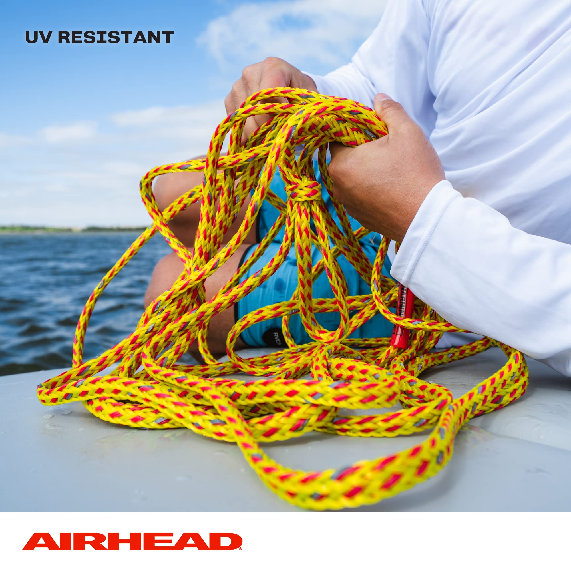 Airhead Reflective Tow Rope for 1-6 Rider Towable Tubes, 60-Feet, Multiple Rider Options Available - Image 5