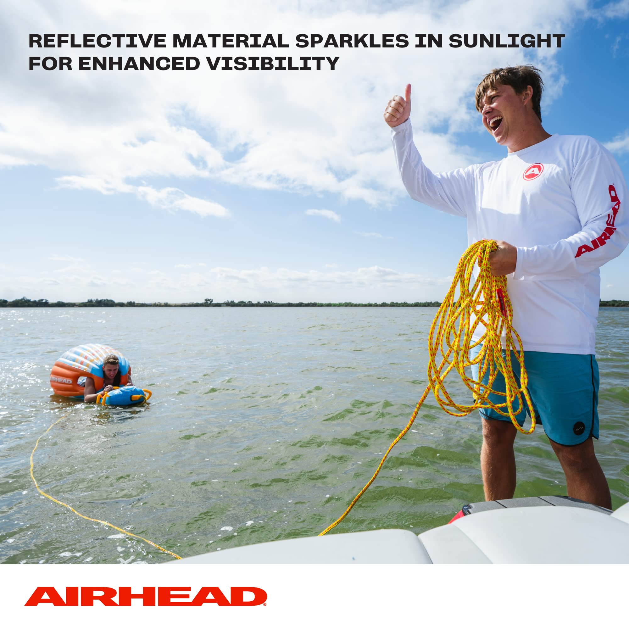 Airhead Reflective Tow Rope for 1-6 Rider Towable Tubes, 60-Feet, Multiple Rider Options Available - Image 6