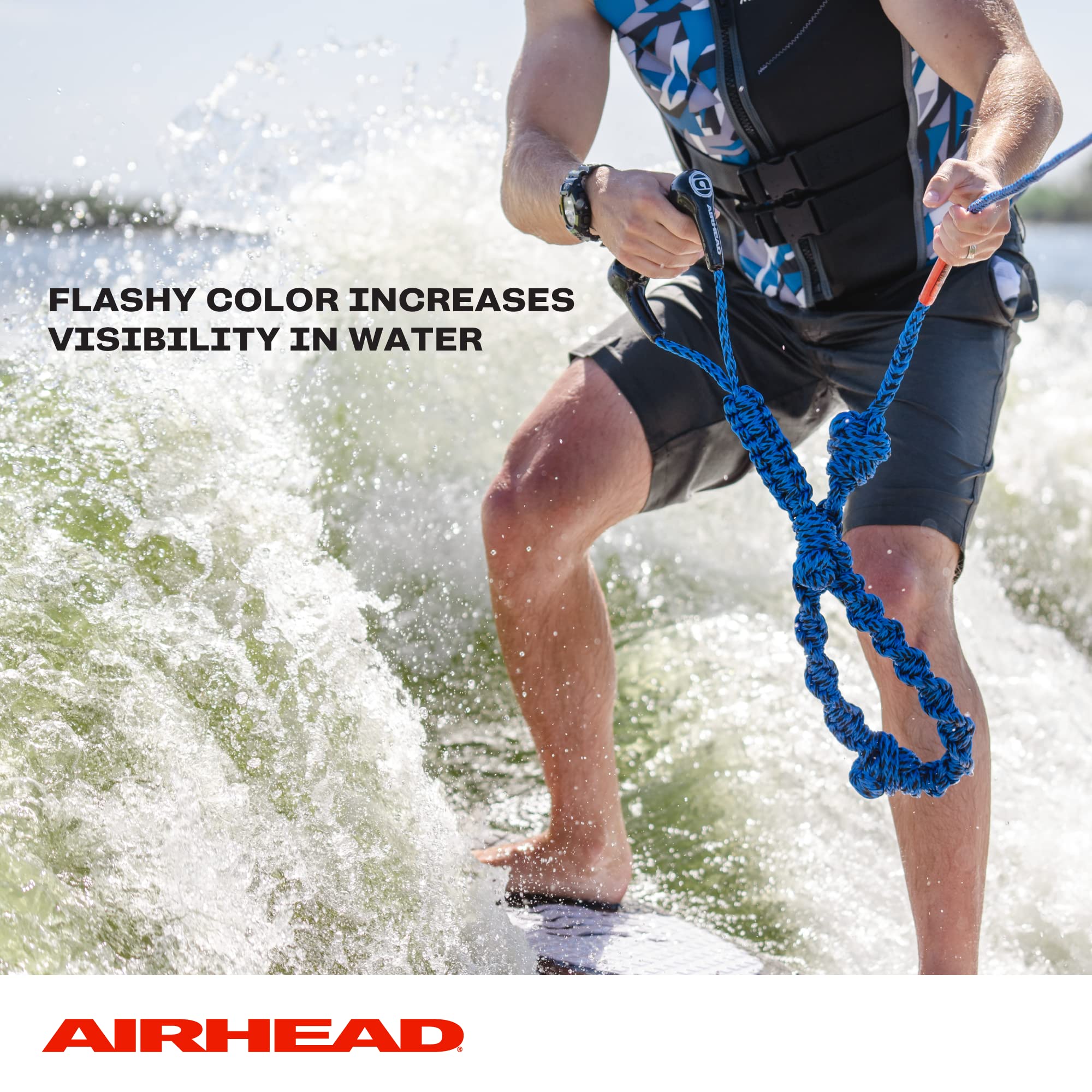 Airhead Spiral Braid Wakesurf Rope, 3 Sections, 16-Feet - Image 5