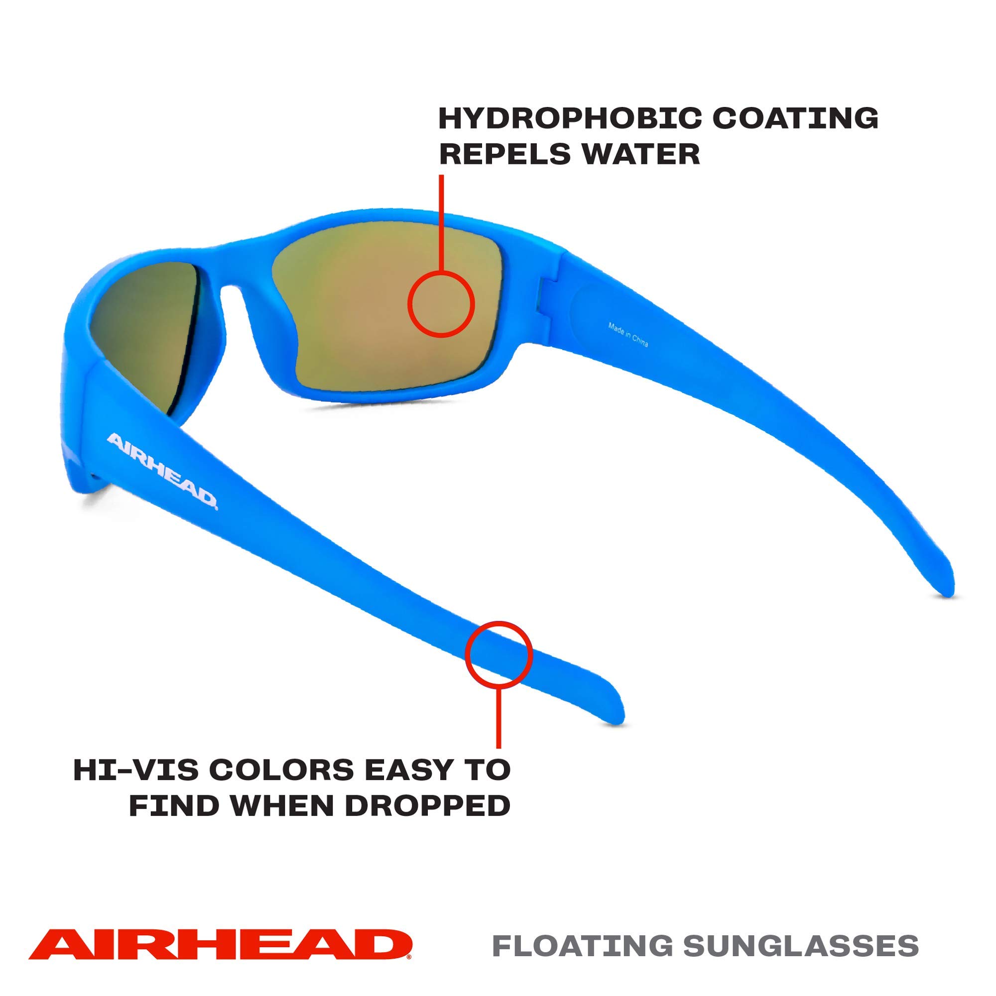 Airhead Sport Floating Sunglasses | Lightweight Sport Frame with Polarized Anti-Reflective UV Ray Blocking Lenses - Image 3
