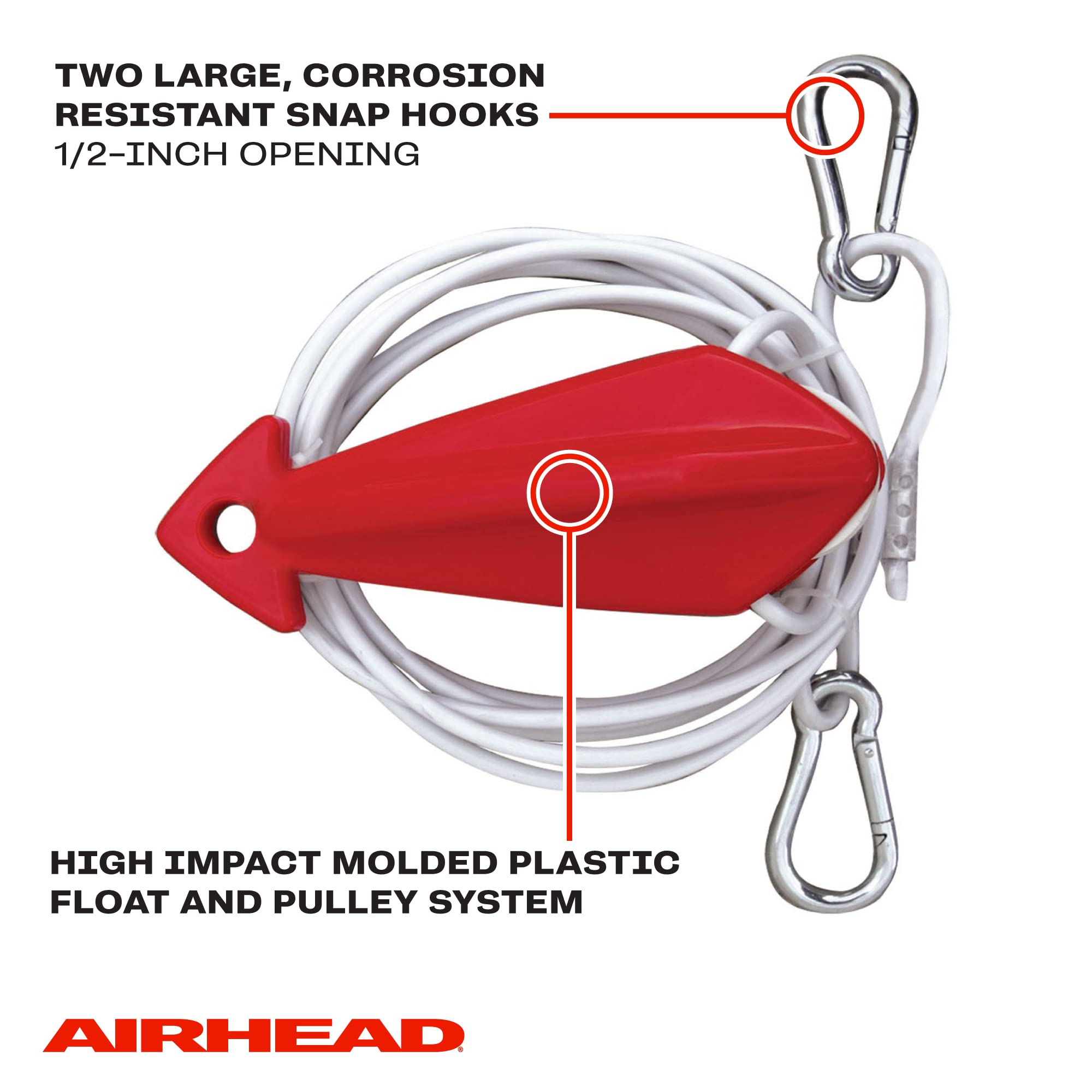 AIRHEAD Tow Demon Harness with Steel Cable for 1 Rider Towable Tubes, Water Skis, Wakeboards and Kneeboards, Multiple - Image 3