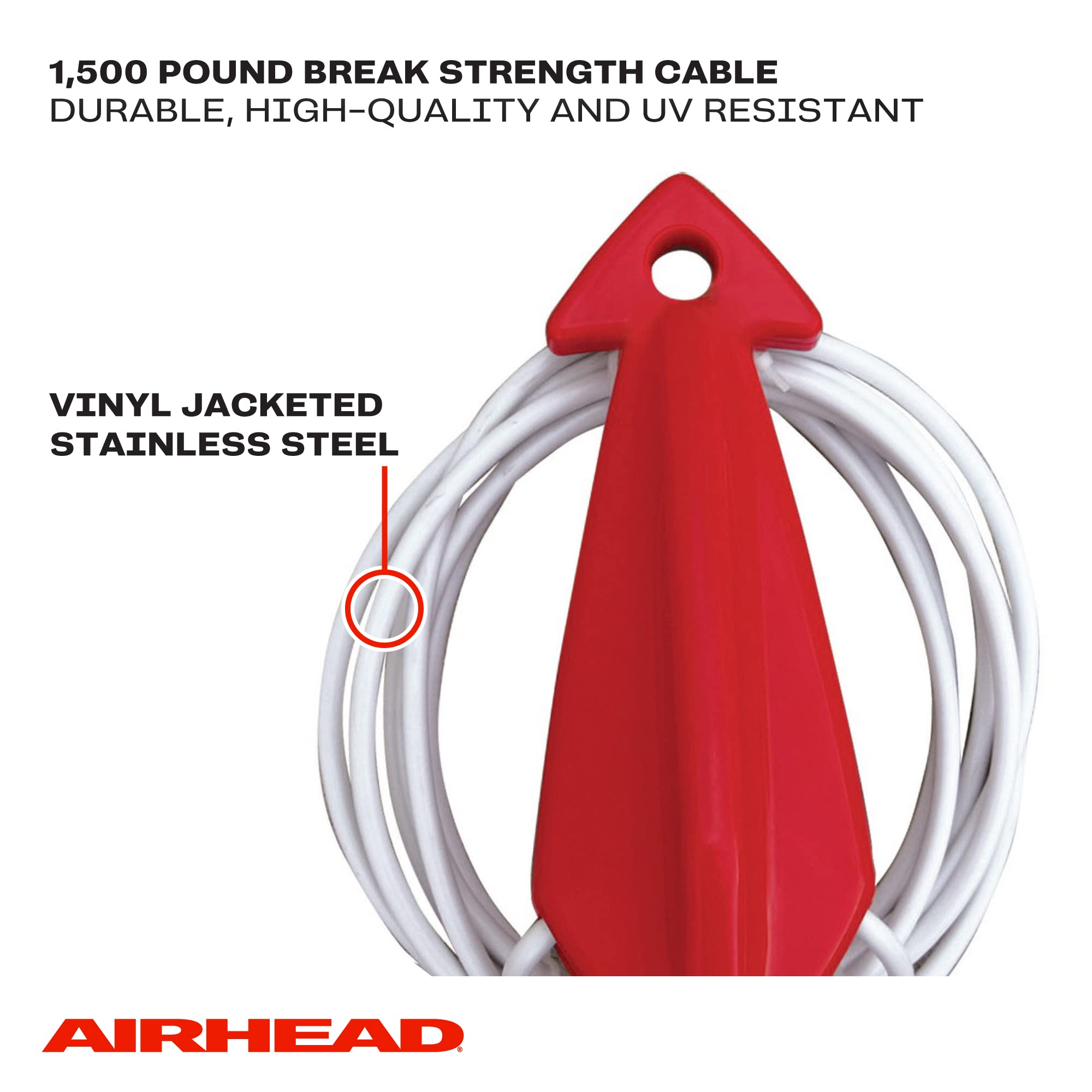 AIRHEAD Tow Demon Harness with Steel Cable for 1 Rider Towable Tubes, Water Skis, Wakeboards and Kneeboards, Multiple - Image 4