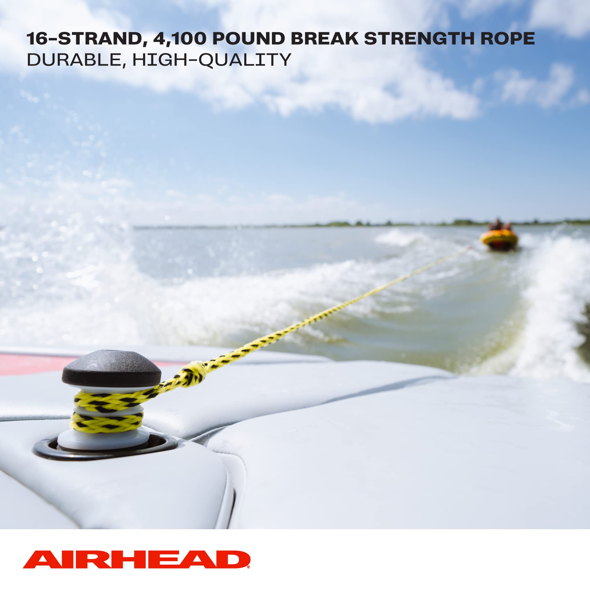 Airhead Tow Rope, 1-4 Rider Rope for Towable Tubes Multi, 9/16" - Image 4