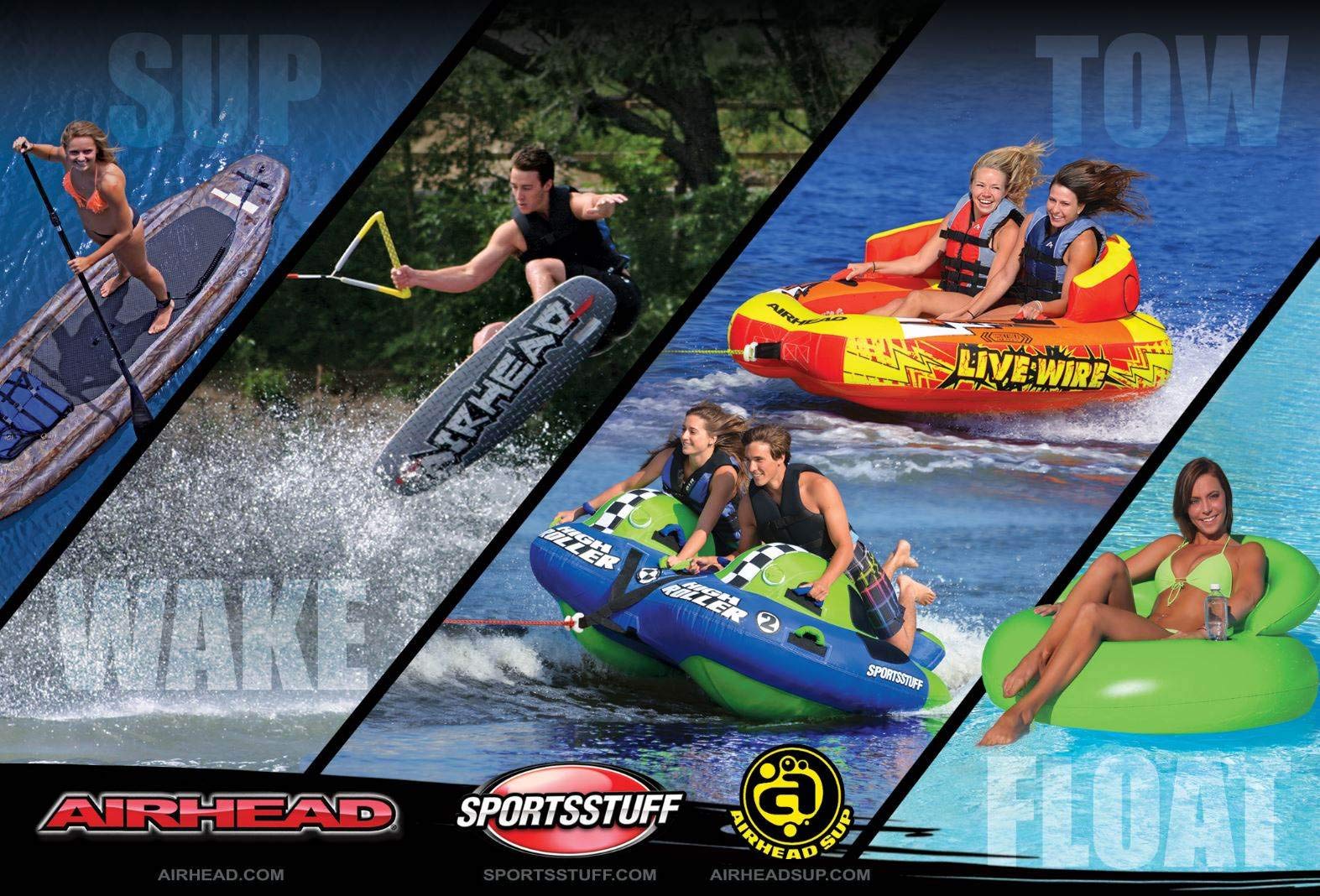 Airhead Viper Towable 1-3 Rider Models, Tube for Boating and Water Sports, Heavy Duty Full Nylon Cover - Image 5