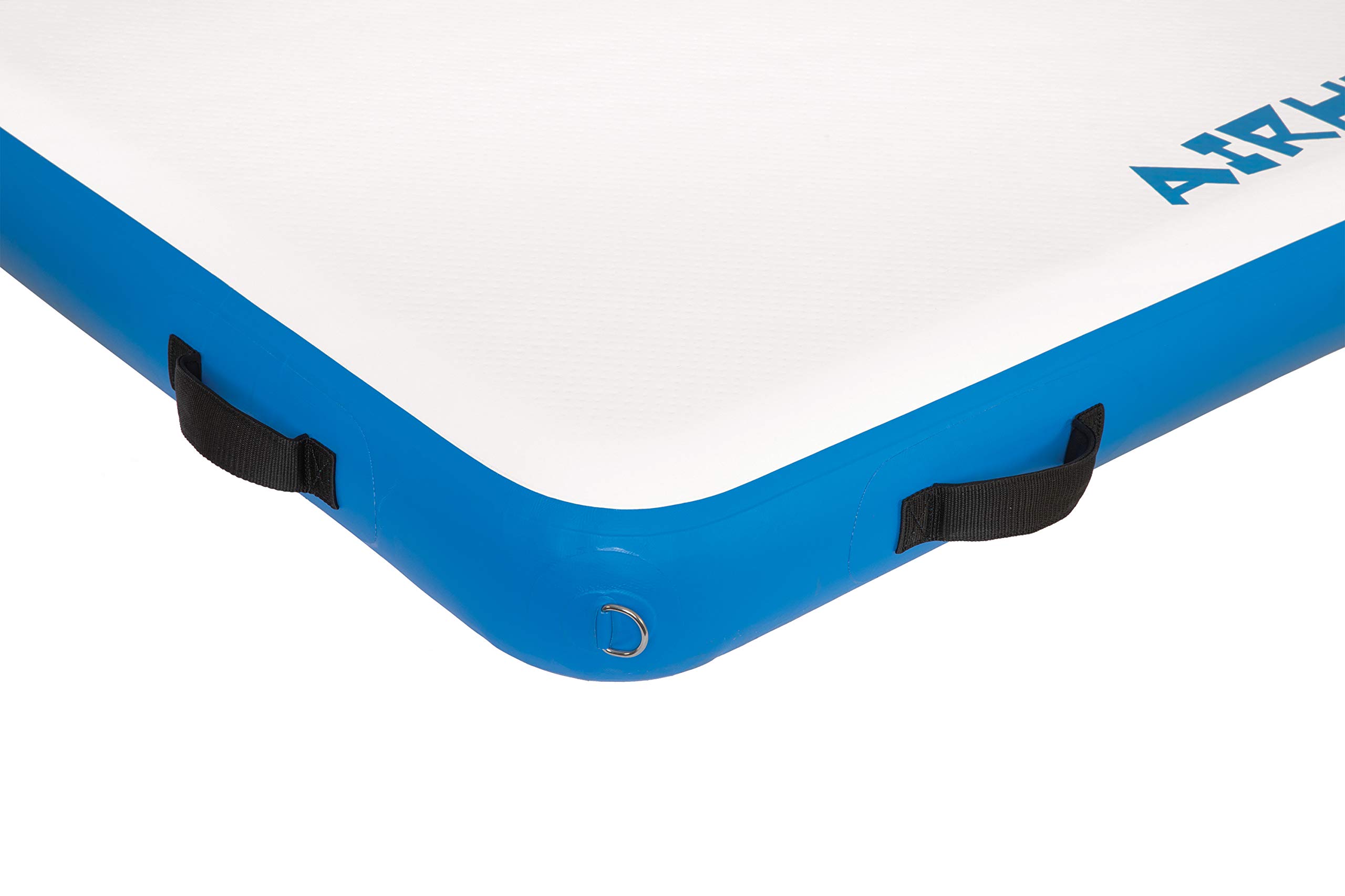 Airhead WATERMAT AIR Inflatable Deck, 8 ft. w Pump, White/Blue - Image 4