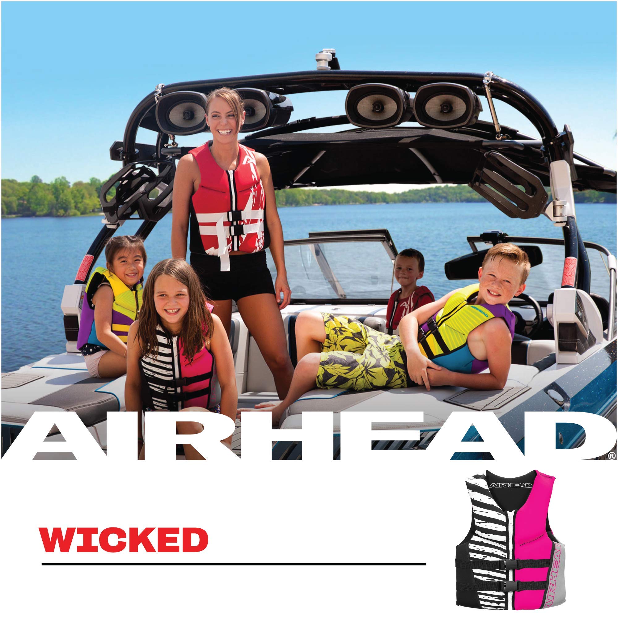 Airhead Wicked Kwik-Dry NeoLite Flex Lift Jacket | US Coast Guard Approved, Designed for Water Sports, Multiple Sizes - Image 4