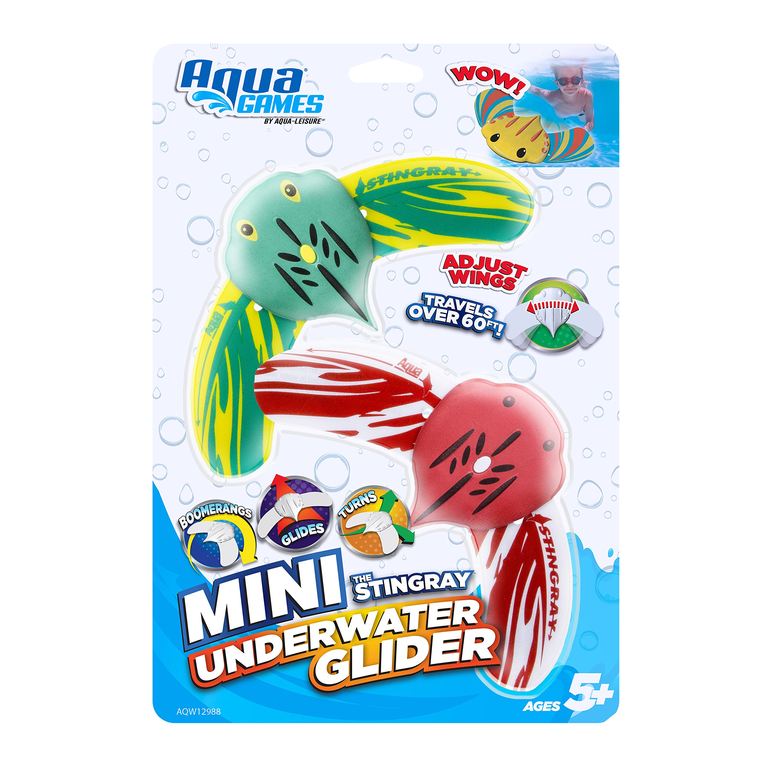Aqua Mini Stingray Gliders - 2 Pack - Underwater Pool Toys with Adjustable Fins Travel Up to 40 Feet - Image 4