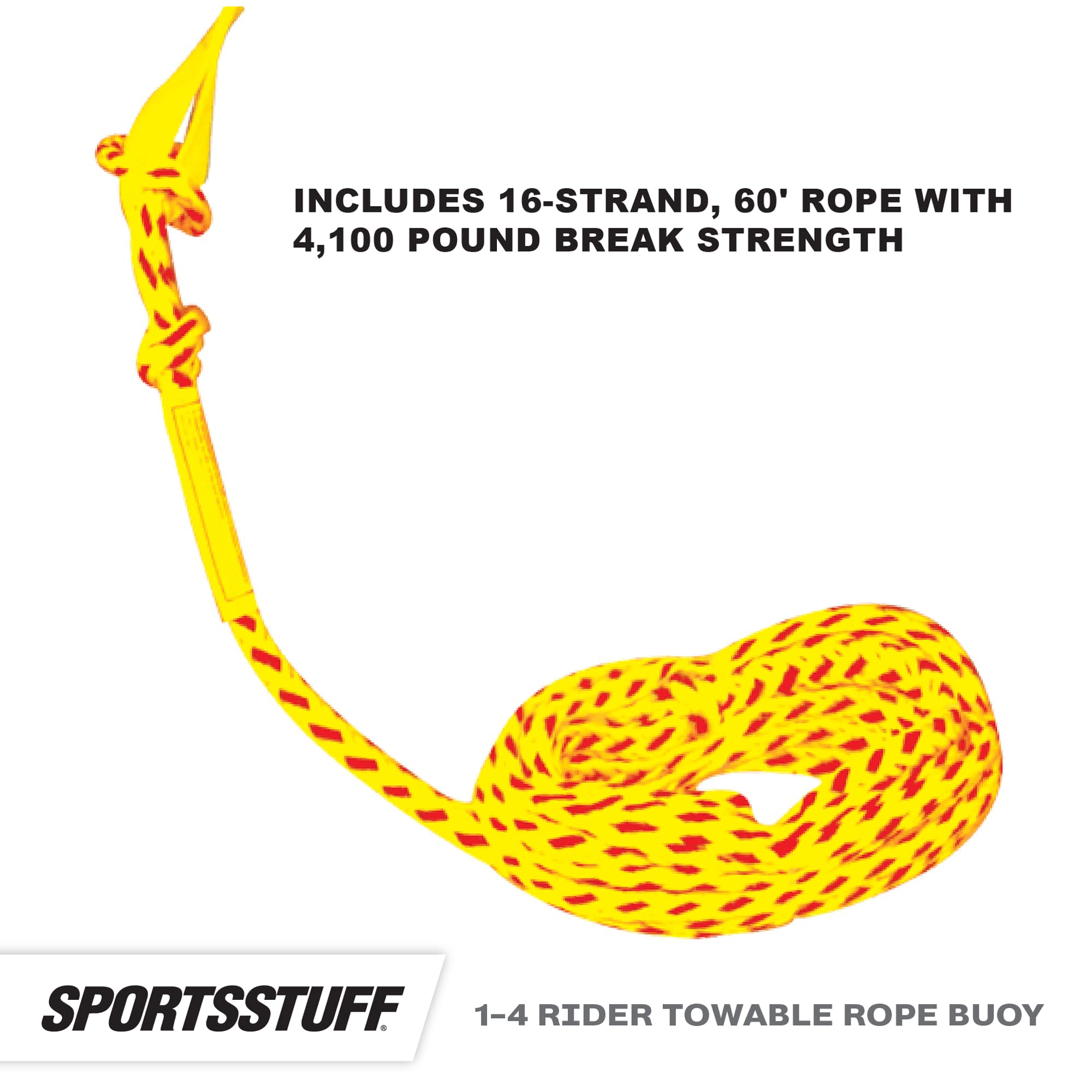 SportsStuff Booster Towable Tube Ball Towable Rope for Lift and Visibility, 60 ft Rope with 4,100 lb Break Strength - Image 3