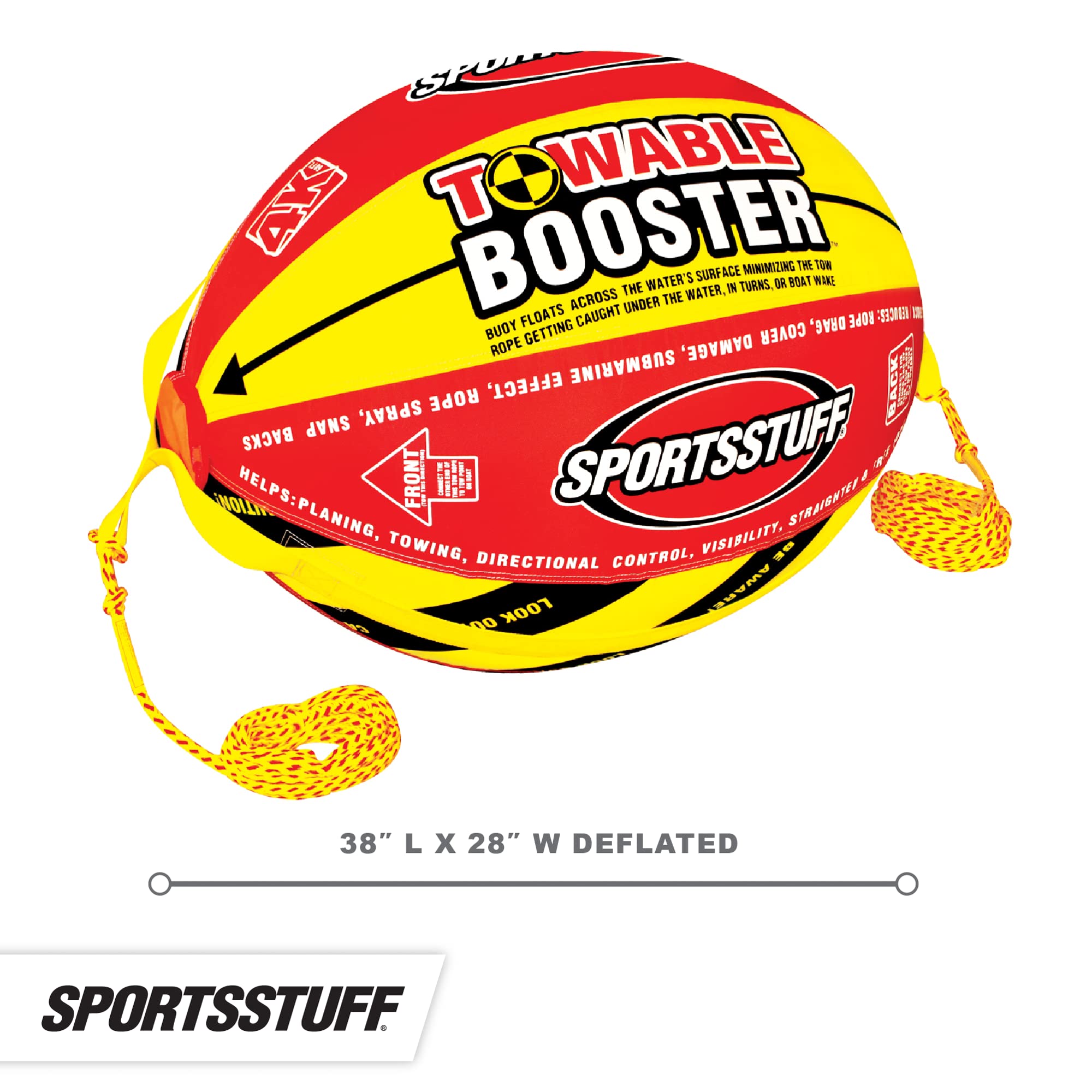 SportsStuff Booster Towable Tube Ball Towable Rope for Lift and Visibility, 60 ft Rope with 4,100 lb Break Strength - Image 5