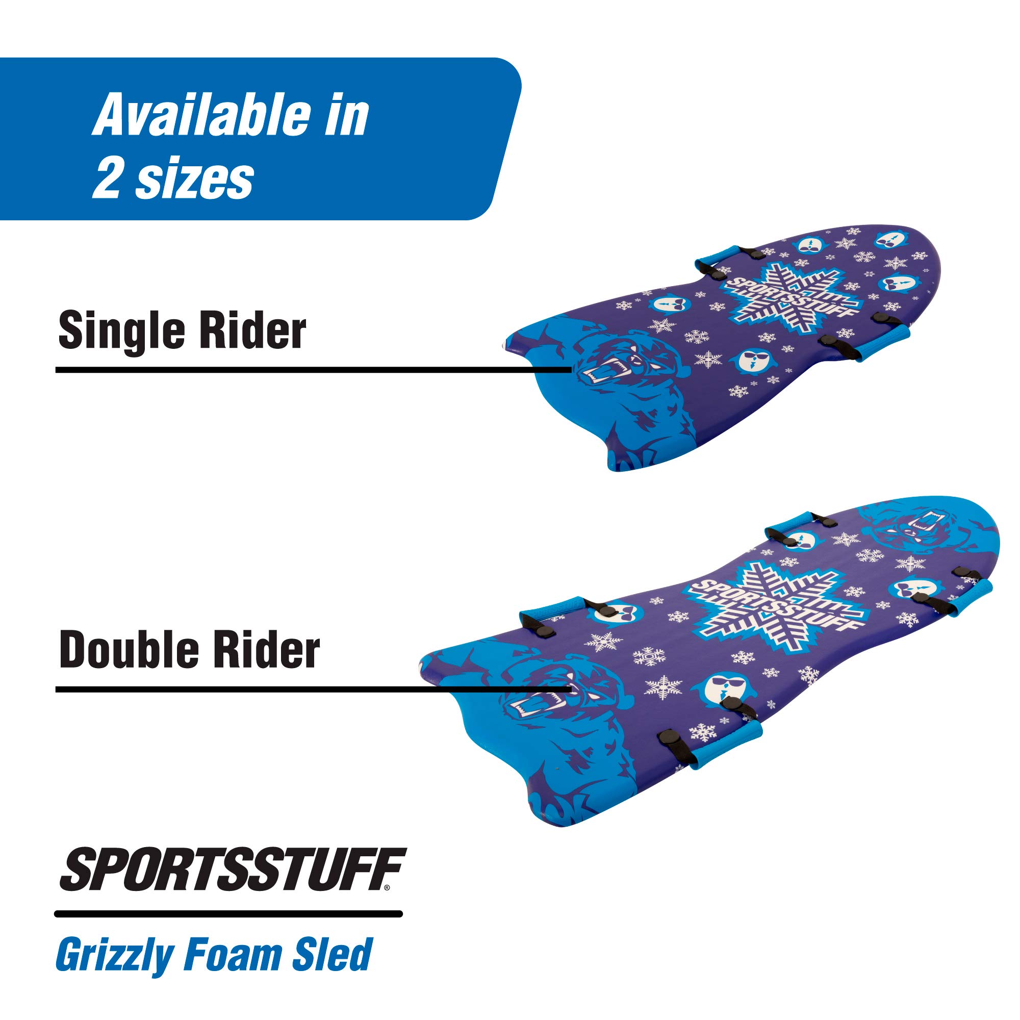 SportsStuff Grizzly - 1 Person Foam Sled , Black , 39" Sled - Image 6