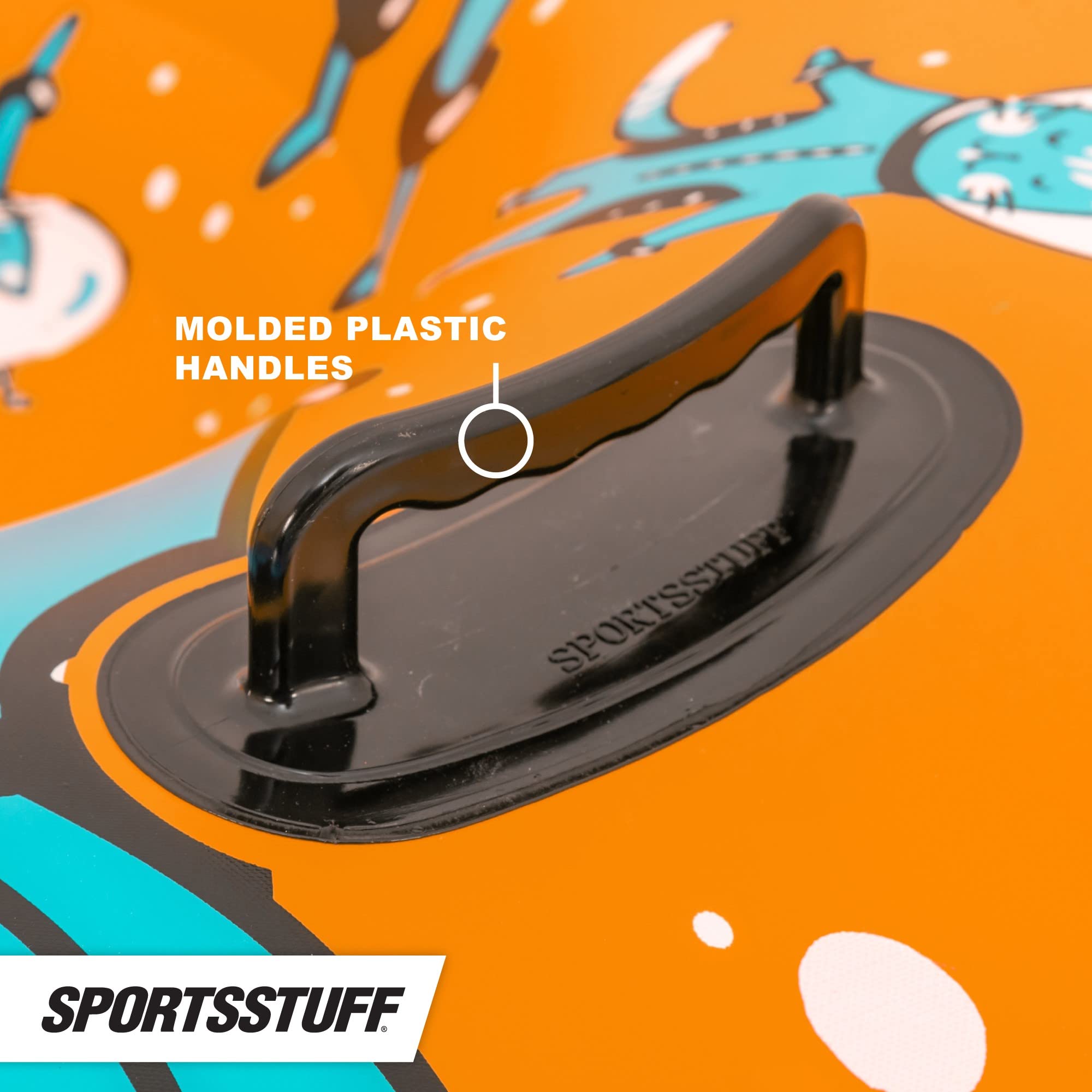 Sportsstuff Inflatable Snow Sled with Handles - 48" Single/78 Double - Snow Sleds for Kids - Multiple Sizes & Designs - Image 5