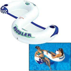 Sportsstuff Noodler 1 Inflatable Floating Lounge Chair with Cup Holder, Red & White - Image 3