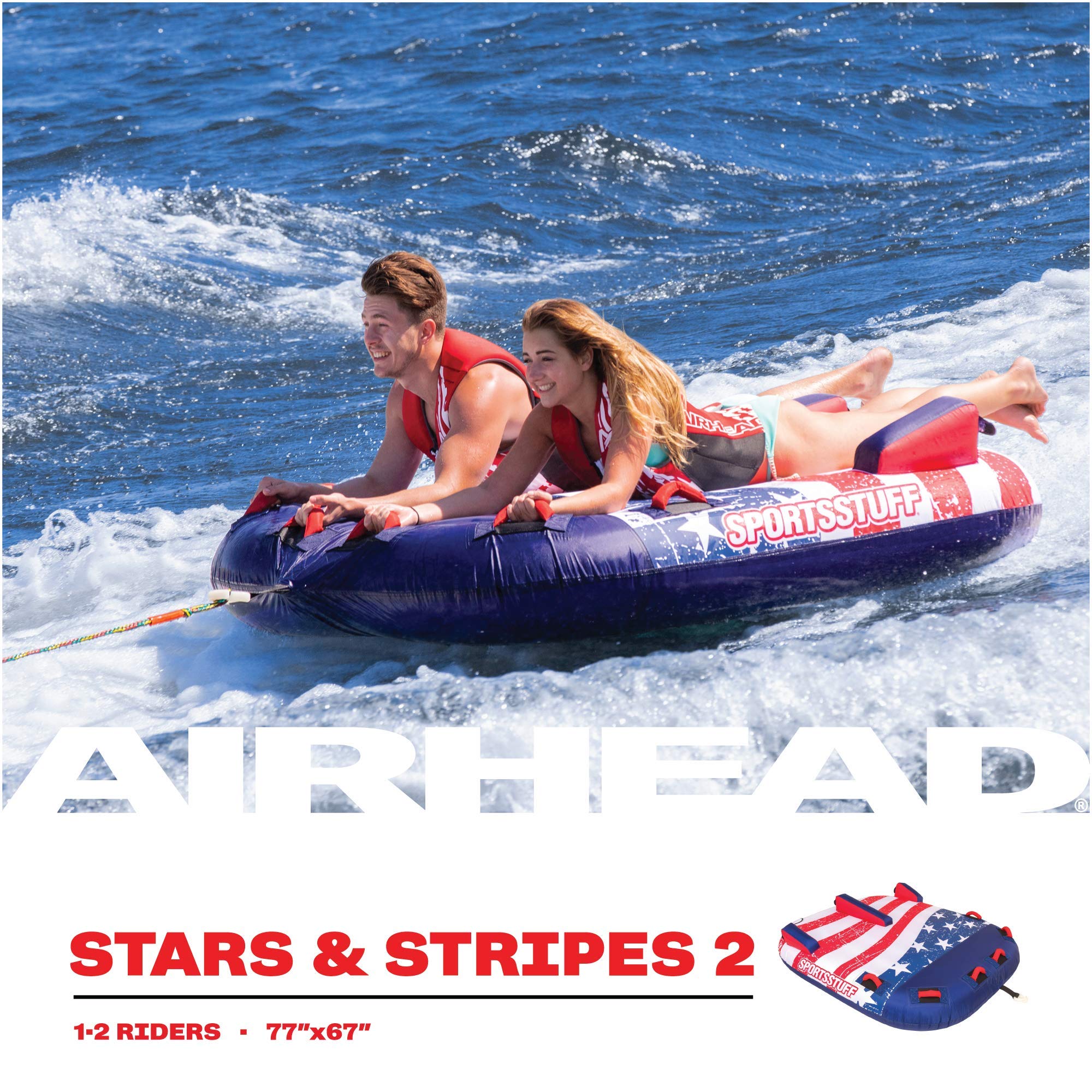 Sportsstuff Stars & Stripes | Towable Tube for Boating with 1-4 Rider Options - Image 3