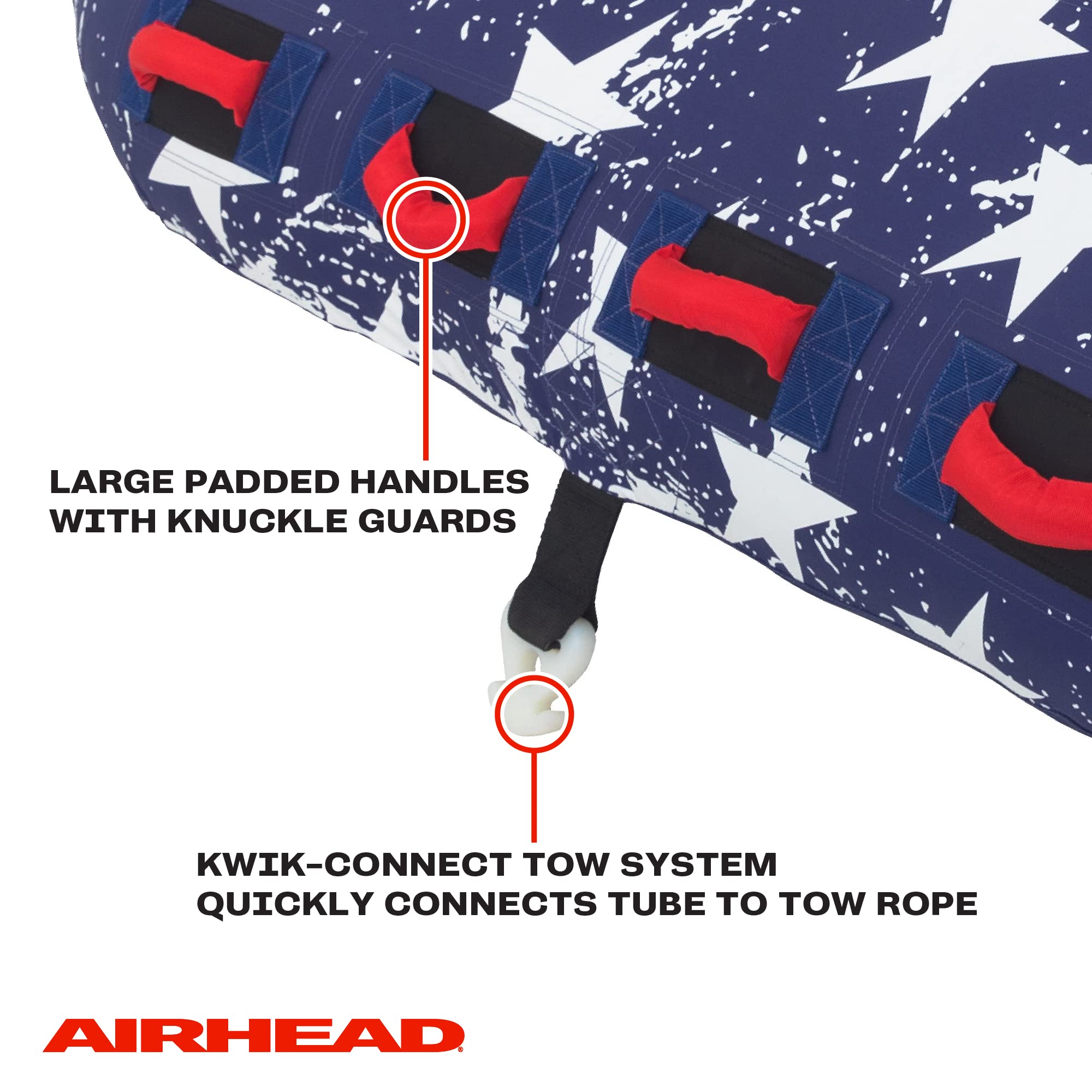 Sportsstuff Stars & Stripes | Towable Tube for Boating with 1-4 Rider Options - Image 4