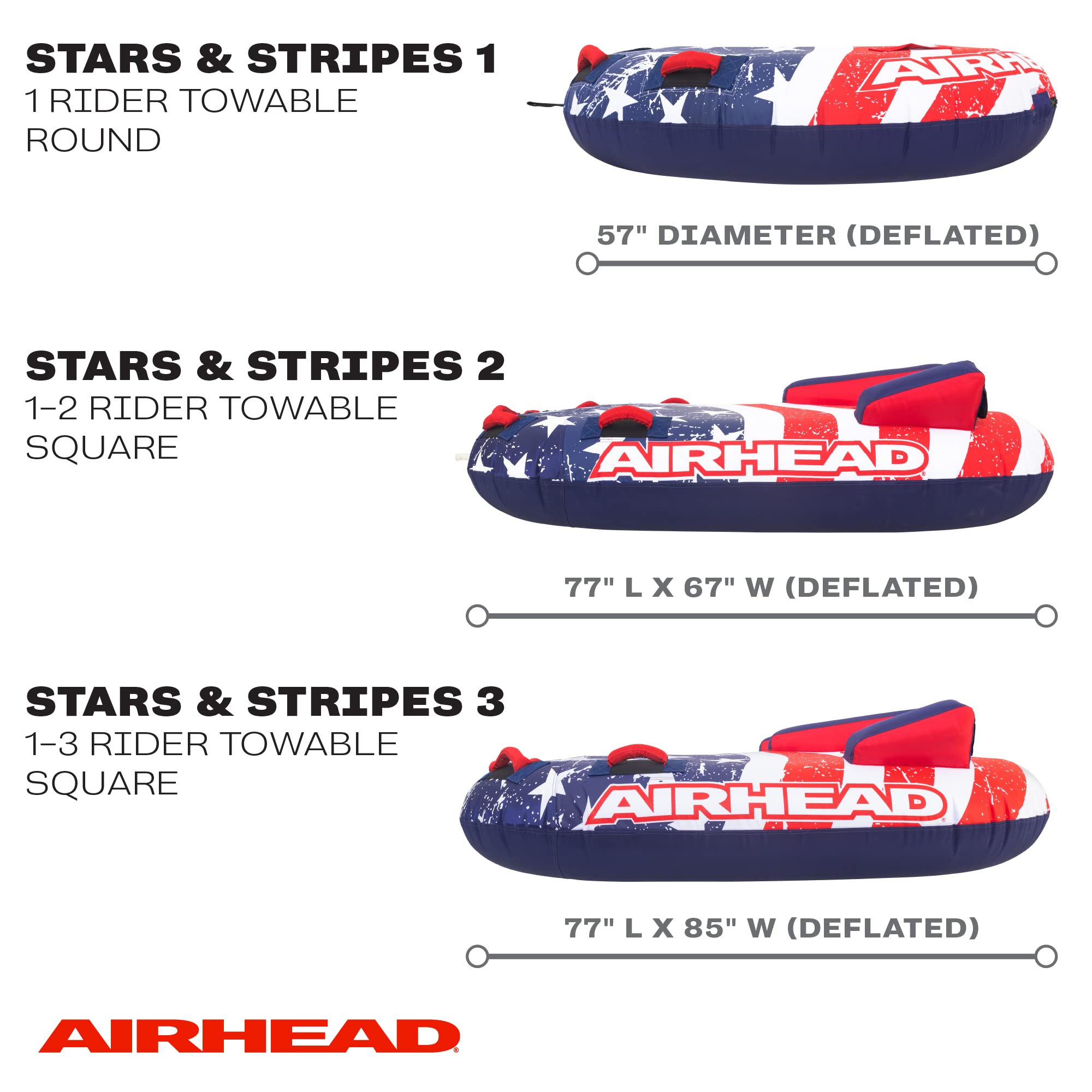 Sportsstuff Stars & Stripes | Towable Tube for Boating with 1-4 Rider Options - Image 6
