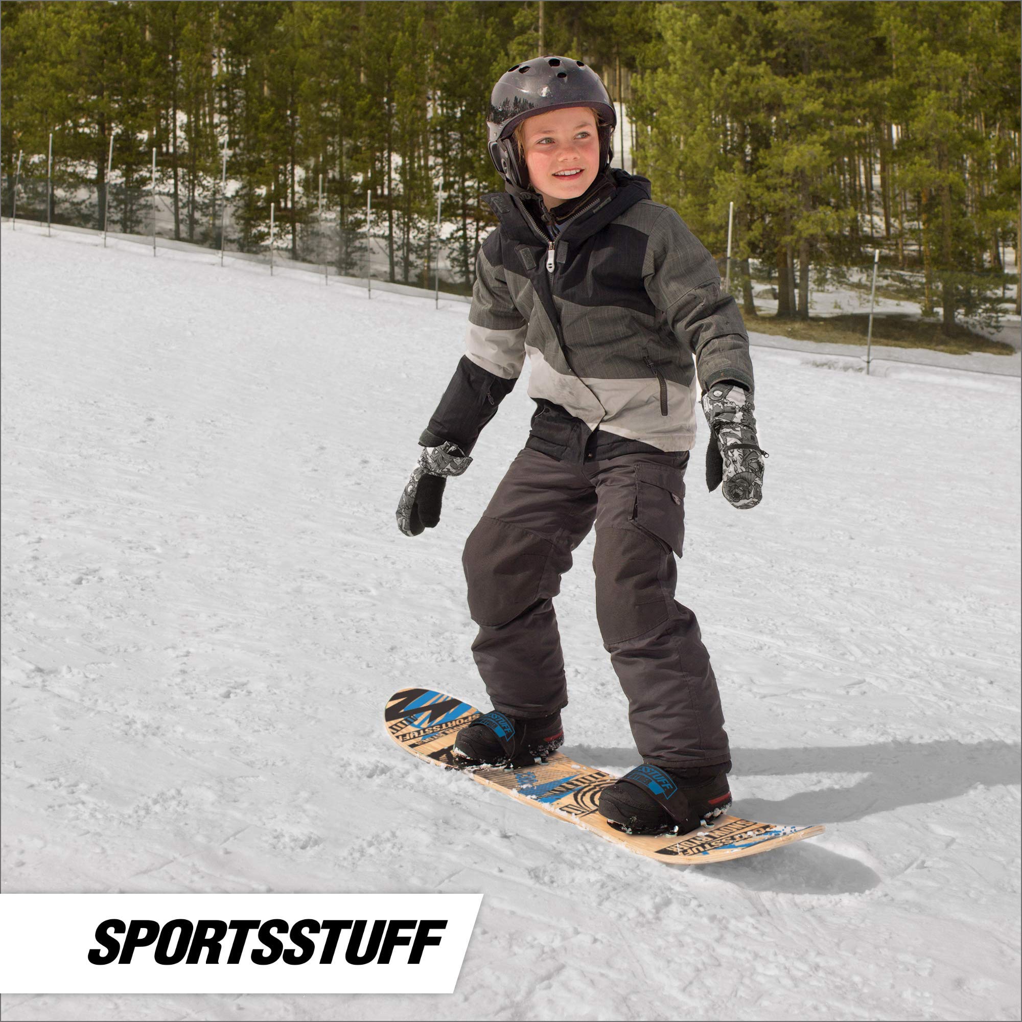 SportsStuff Wood Snowboards/Snow Sleds - Beginner Kids Winter Sports Accessories - 90cm-130cm Models - Image 6