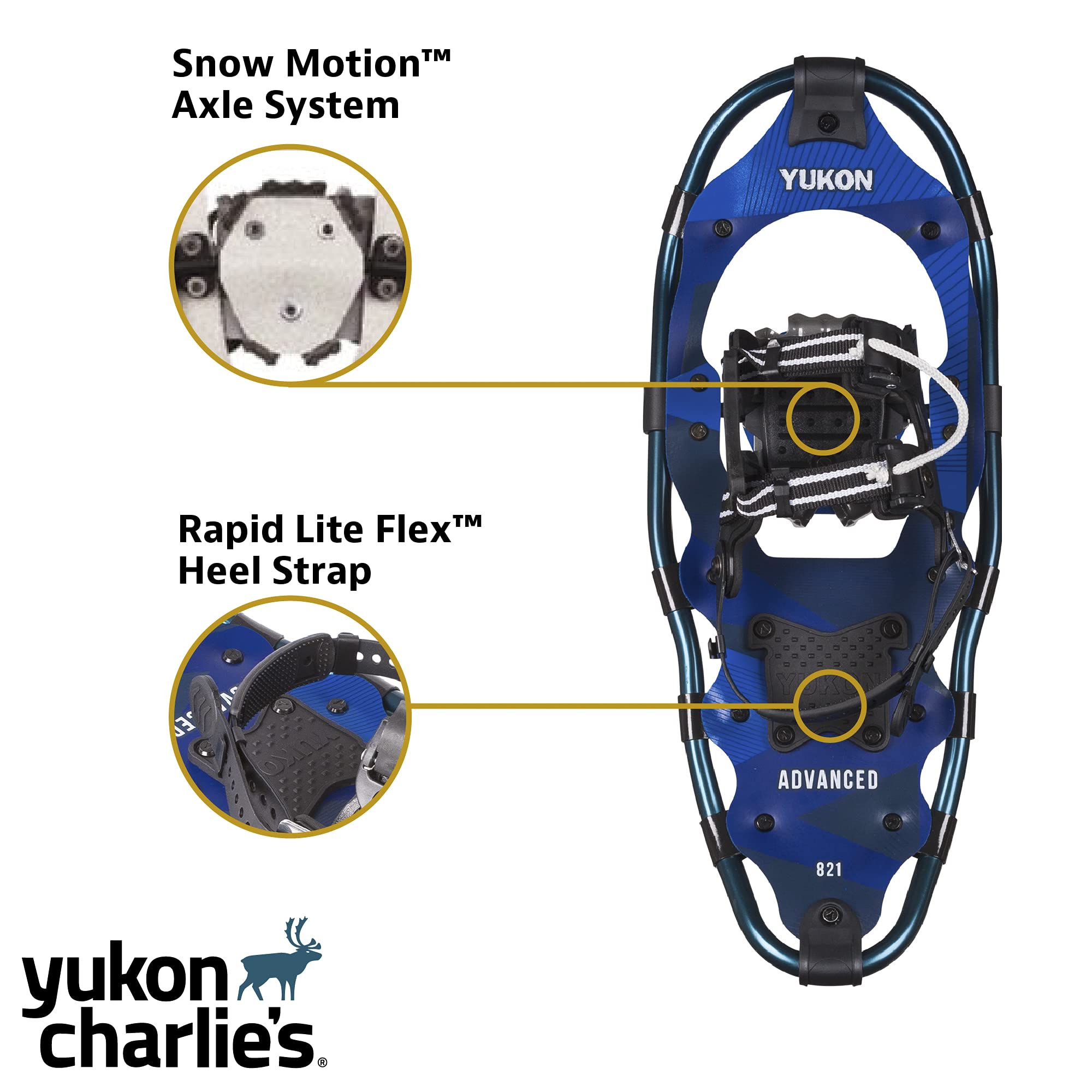 Yukon Charlie's Advanced Snowshoe Kit, Includes Snowshoes, Trekking Poles and Travel Bag - Image 4