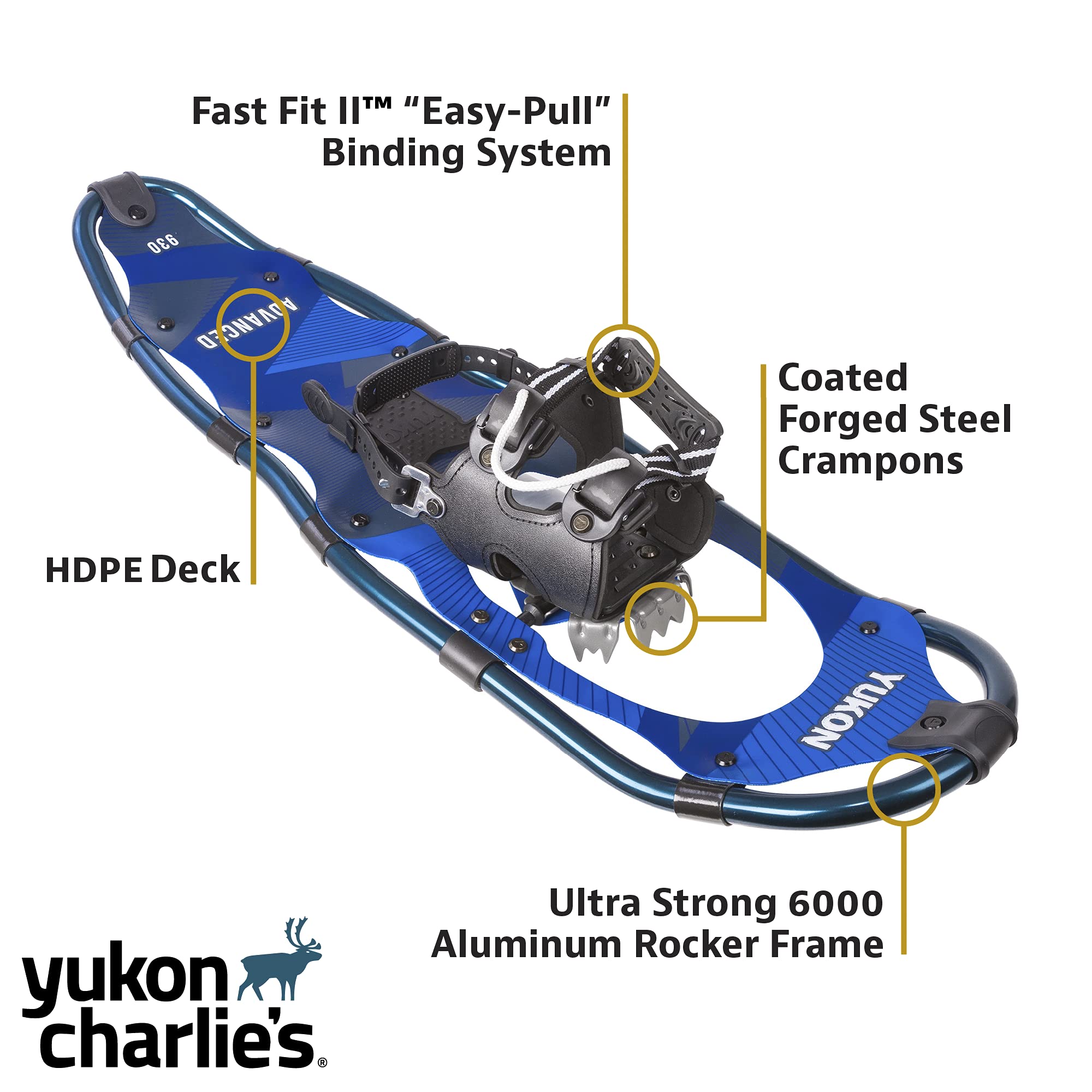 Yukon Charlie's Advanced Snowshoe, Men's Snowshoe, Various Sizes - Image 3