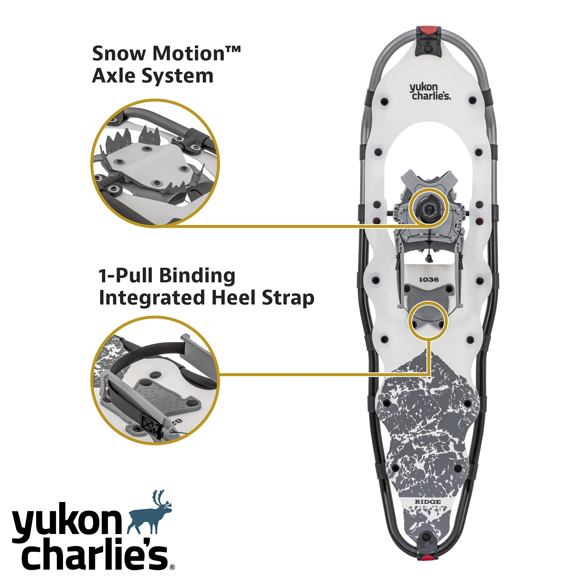 Yukon Charlie's Advanced Spin Snowshoes - Snowshoes for Men & Women - Multiple Models & Sizes - Image 4