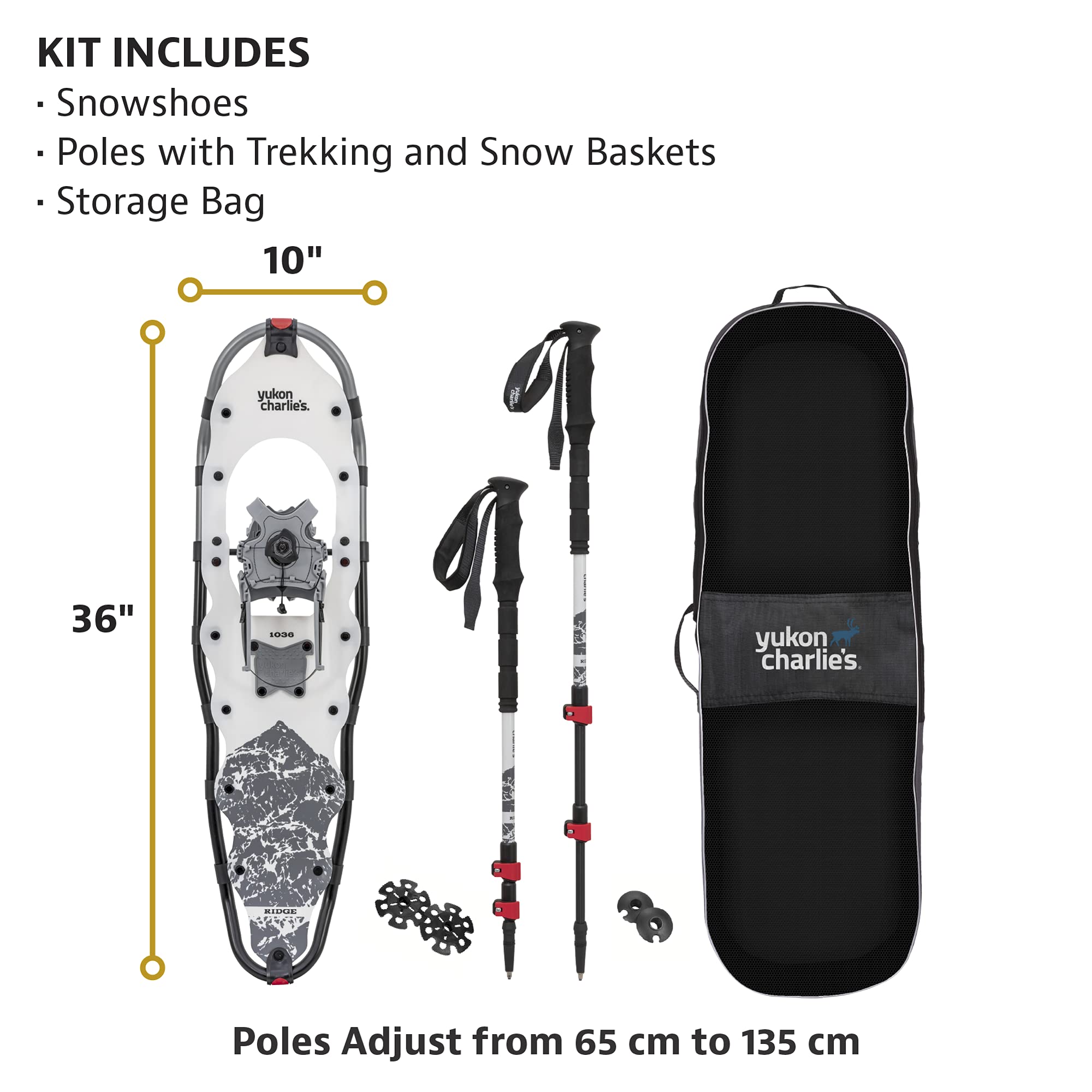 Yukon Charlie's Advanced Spin Snowshoes - Snowshoes for Men & Women - Multiple Models & Sizes - Image 5