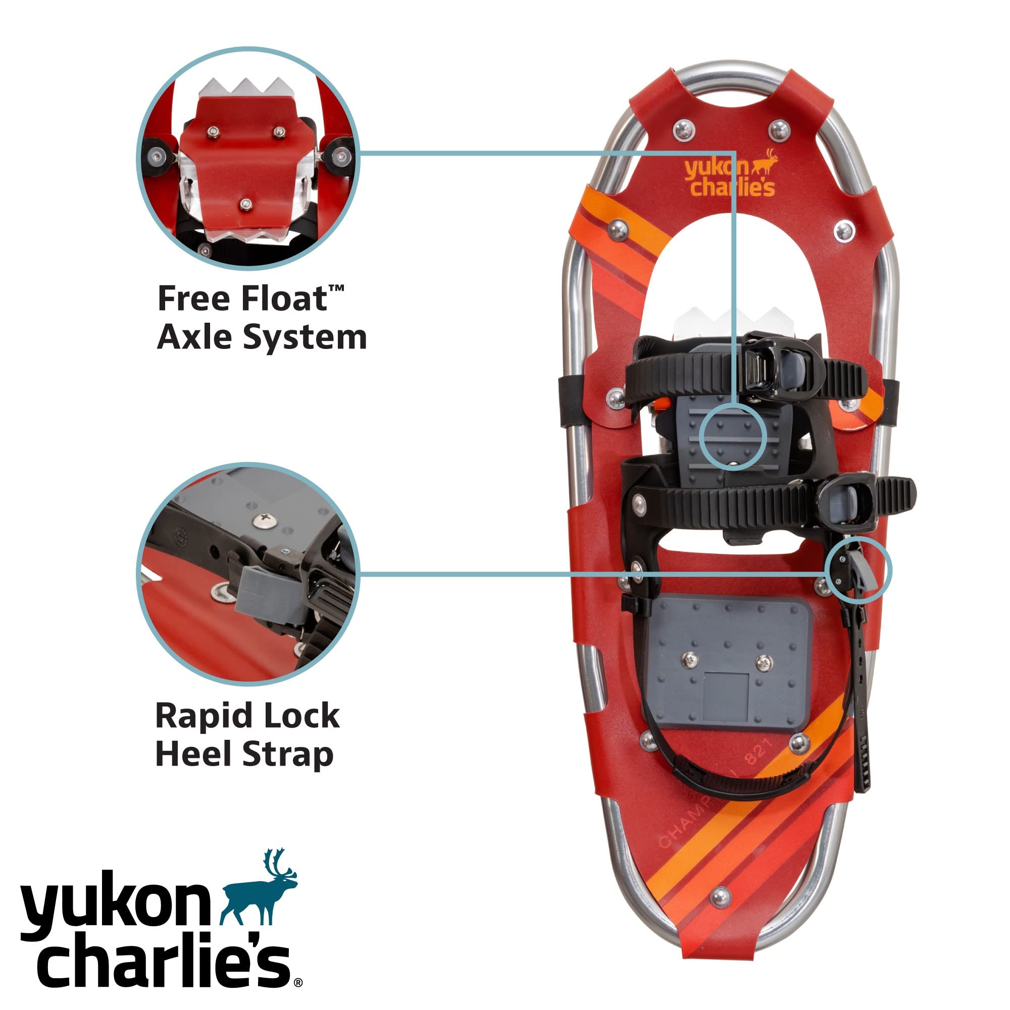 Yukon Charlie's Champion Snowshoe Kit, Includes Snowshoes, Trekking Poles and Travel Bag, Snowshoeing Kits for Men & Women, Multiple Sizes & Models - Image 4