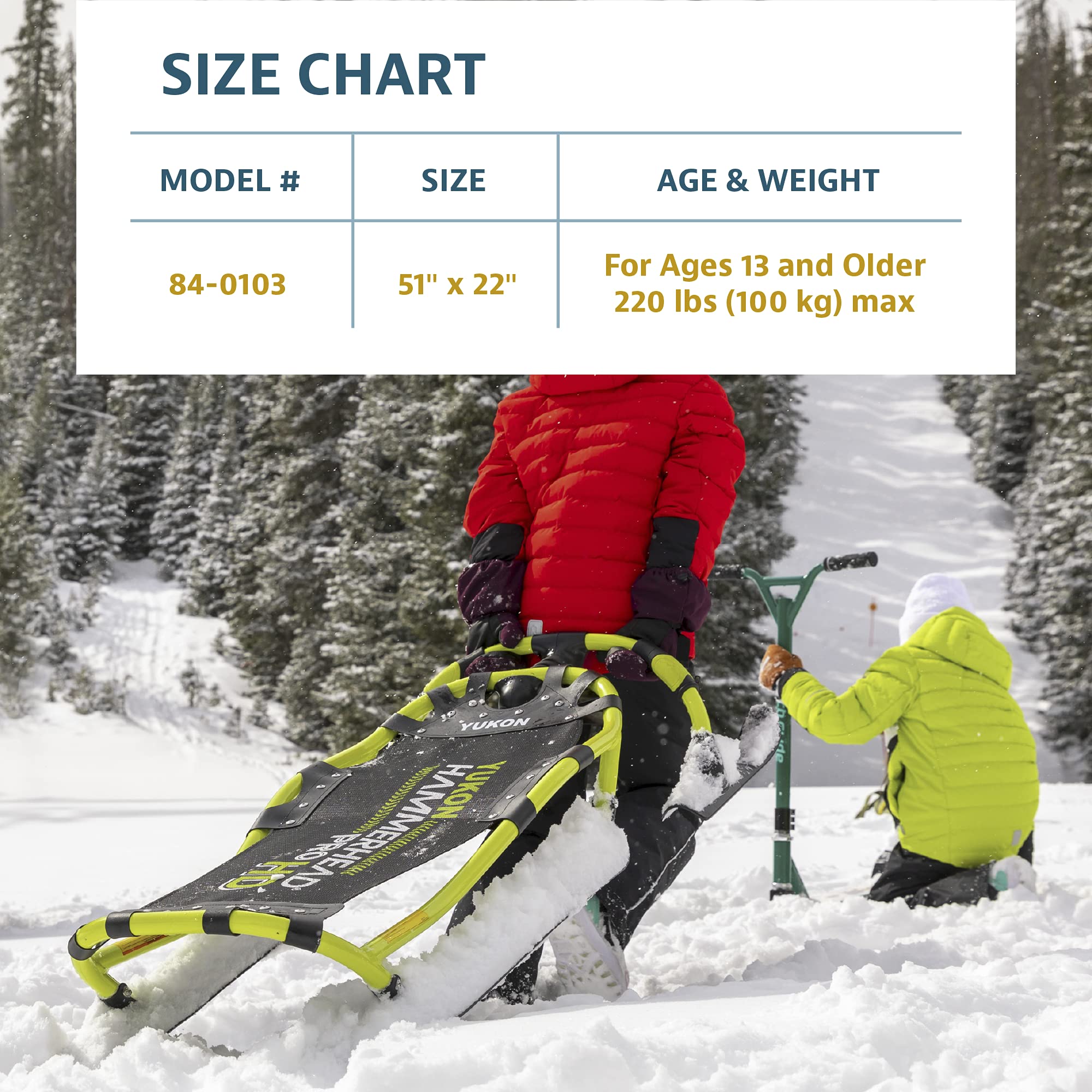 Yukon Charlie's Hammerhead Pro HD Sled | Single Rider, Speed and Steering Control, 52-inch x 22-inch - Image 7