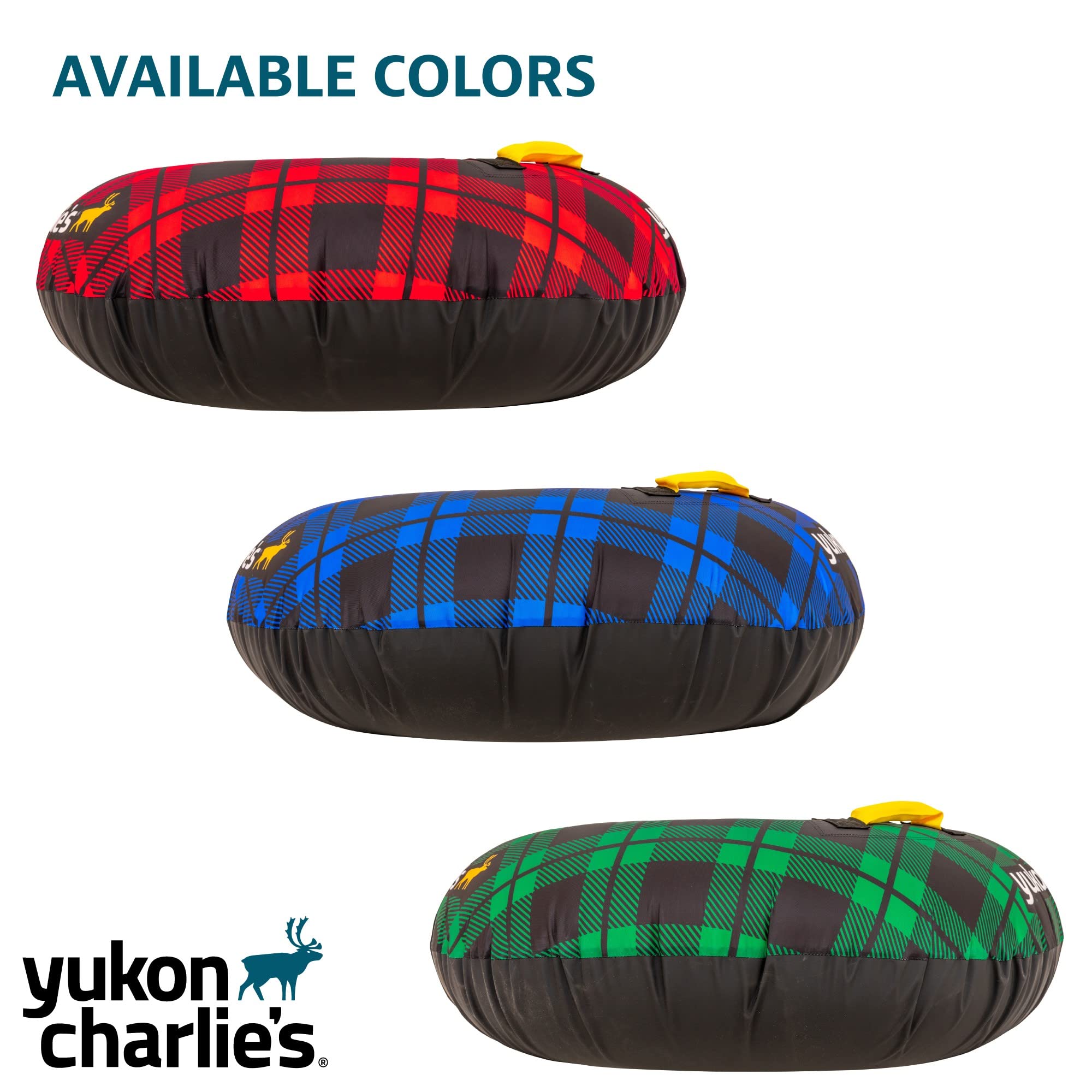 Yukon Charlie's Inflatable Snow Tube 46” – Heavy-Duty Snow Sled with Polyester Cover, Slick PVC Bottom, and Foam Handles – Perfect for Kids Ages 7+ - Image 8